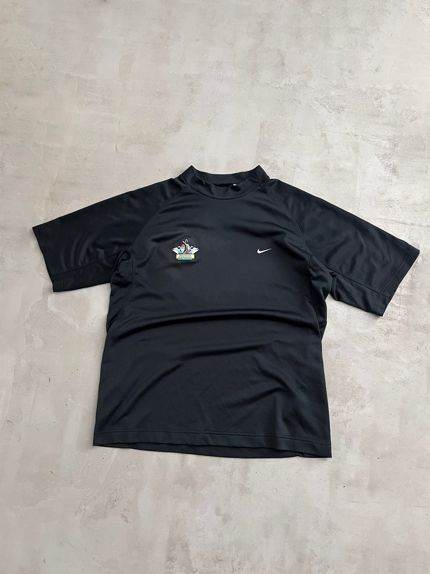 BLACK NIKE GOLF CLUB GERMANY TEE - 2000S - L
