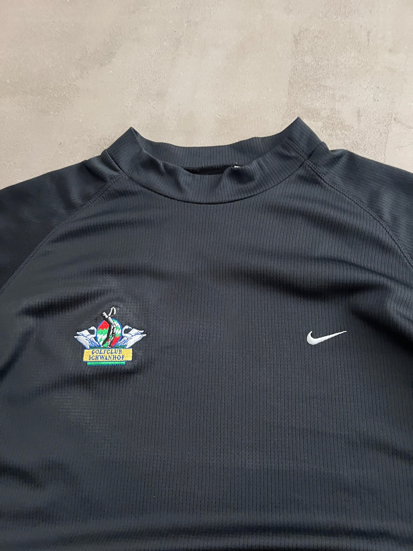 BLACK NIKE GOLF CLUB GERMANY TEE - 2000S - L
