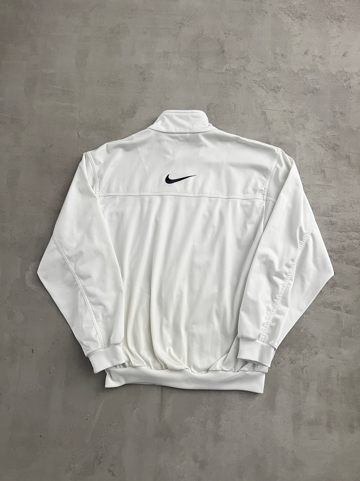 WHITE NIKE TRACK JACKET - 2000S - M/L
