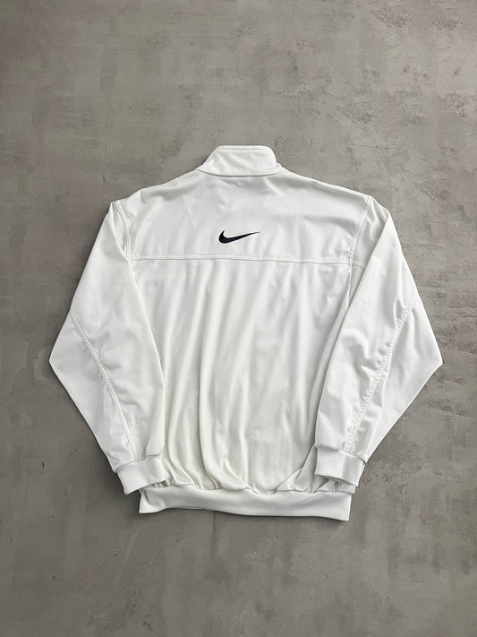 WHITE NIKE TRACK JACKET - 2000S - M/L
