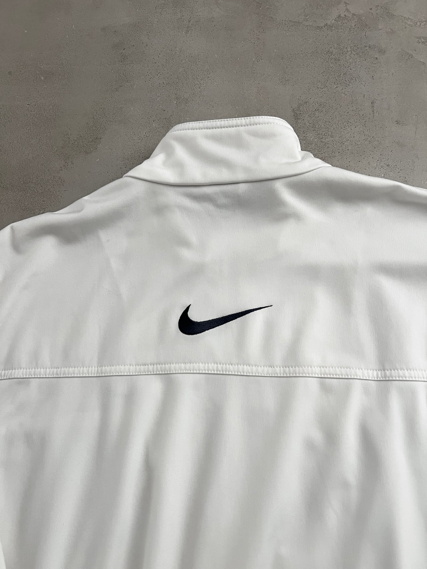 WHITE NIKE TRACK JACKET - 2000S - M/L