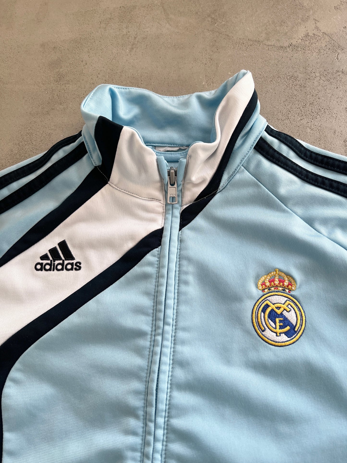 BABY BLUE REAL MADRID TRACK JACKET - 2000S - S