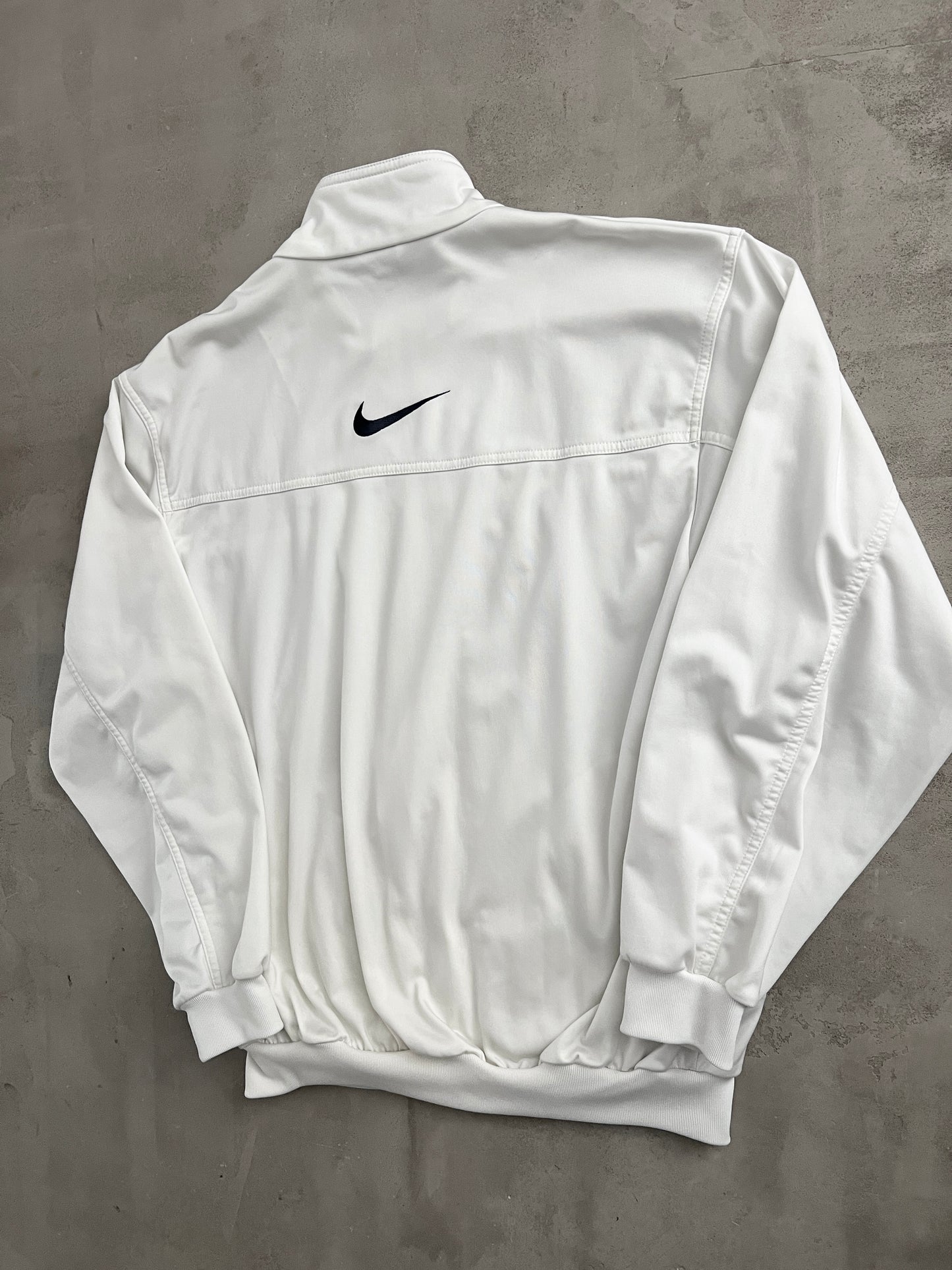 WHITE NIKE TRACK JACKET - 2000S - M/L
