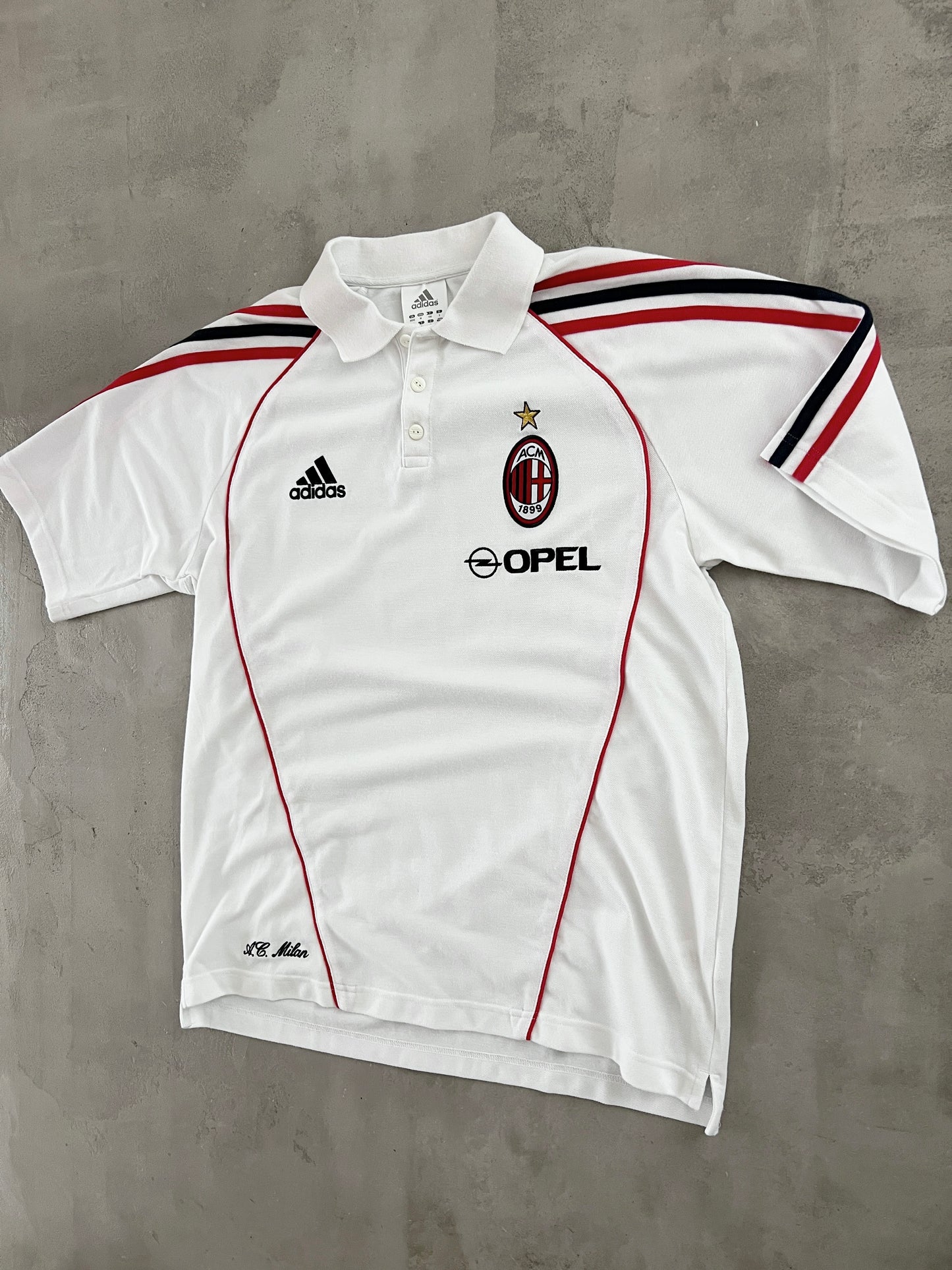 WHITE AC MILAN POLO - 2000S - L/M