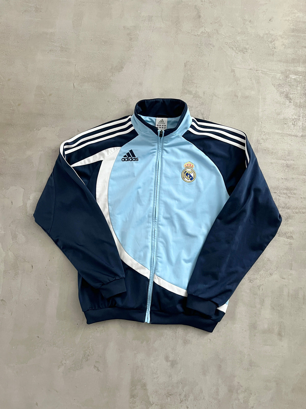 BABY BLUE REAL MADRID JACKET - 2000S - S/M