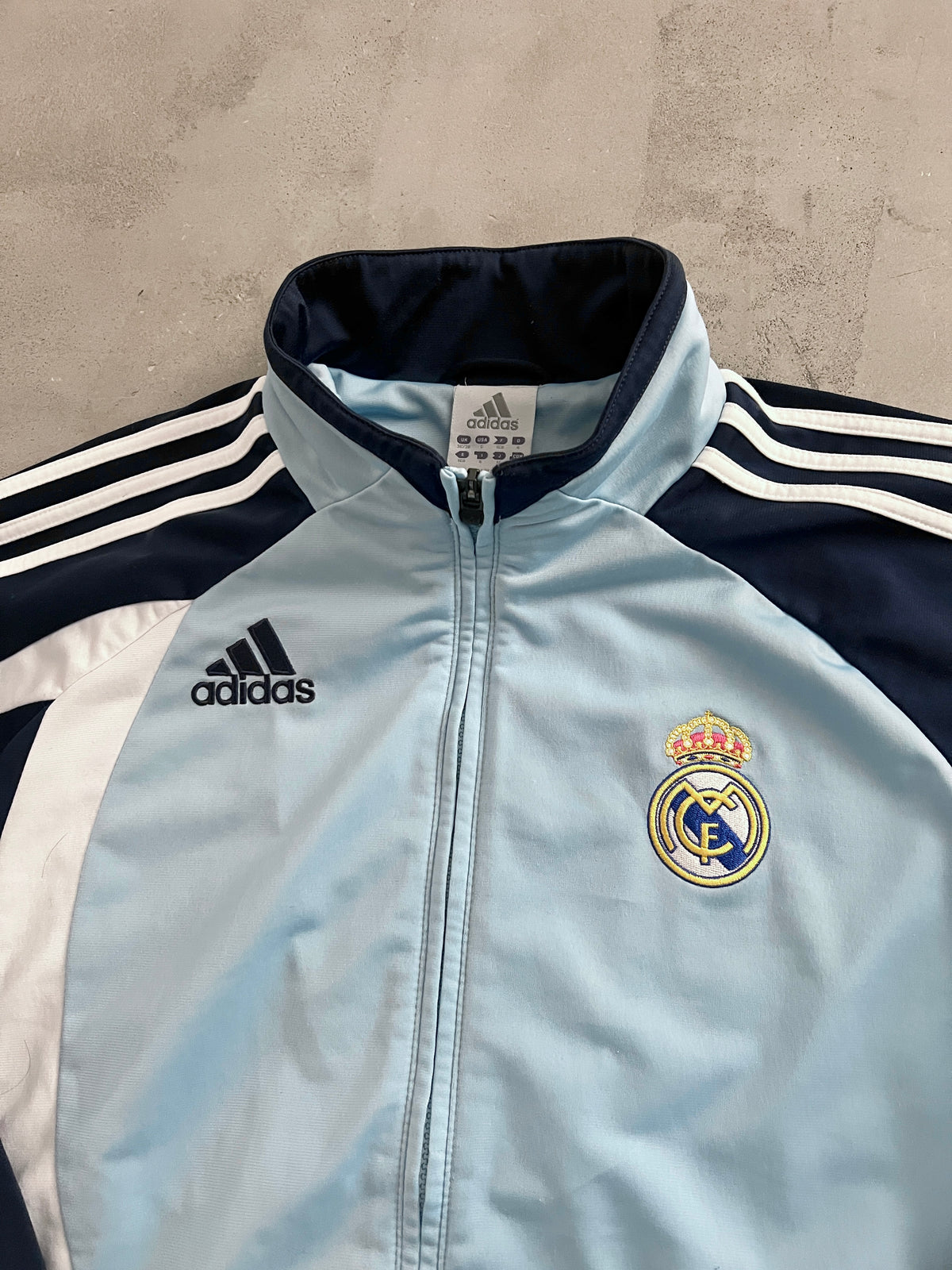 BABY BLUE REAL MADRID JACKET - 2000S - S/M