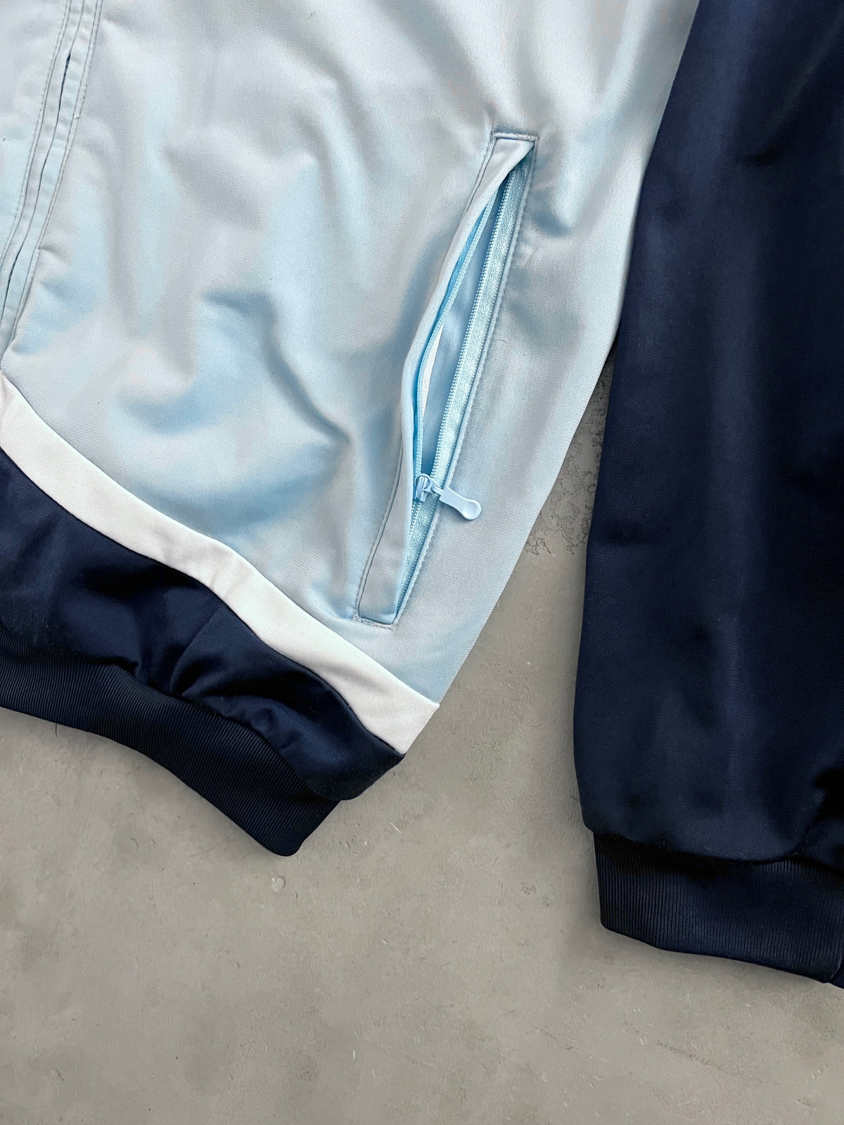 BABY BLUE REAL MADRID JACKET - 2000S - S/M