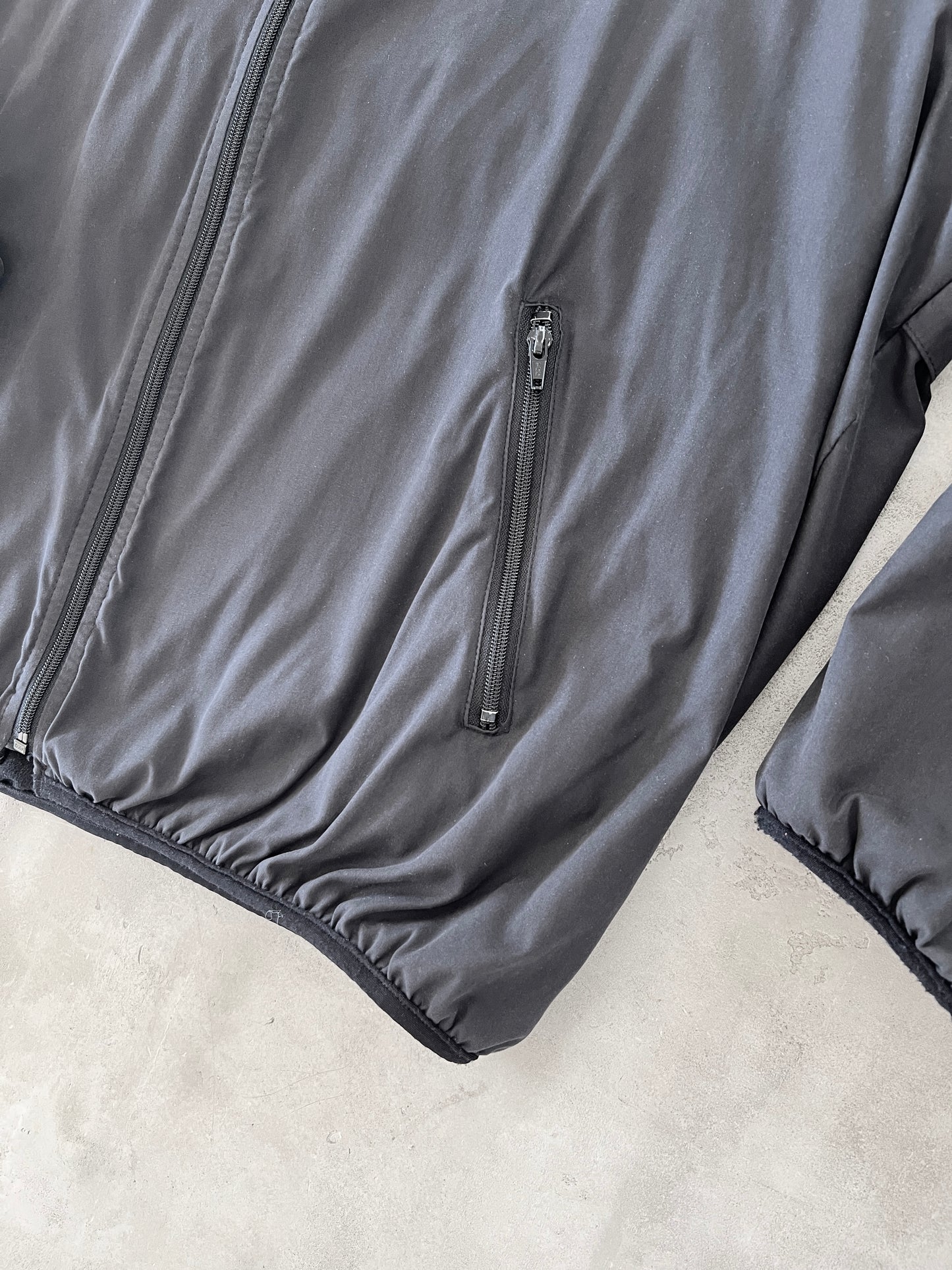 BLACK PORSCHE JACKET - 1990S - XL/L
