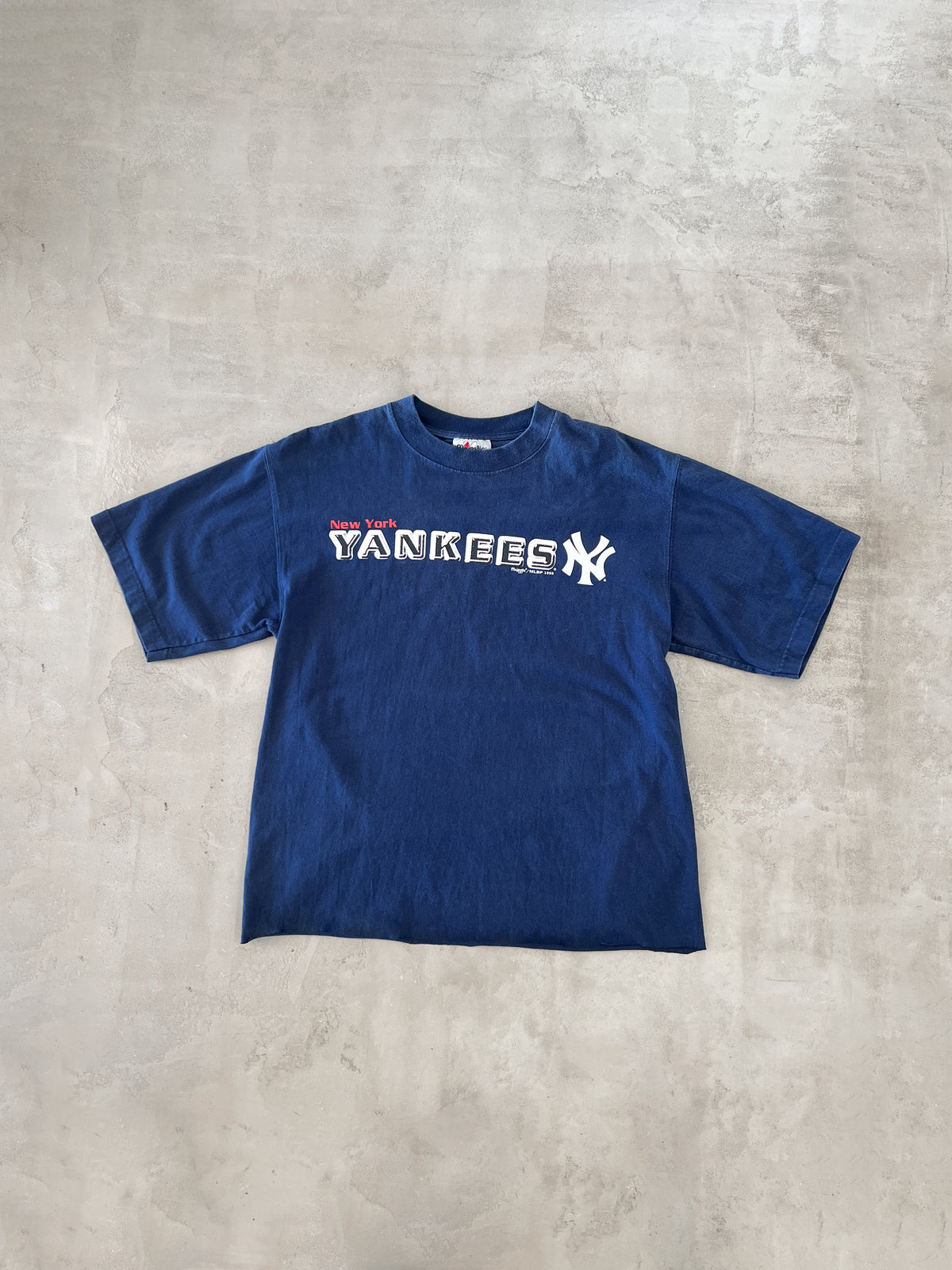 NAVY YANKEES TEE - 1990S - M