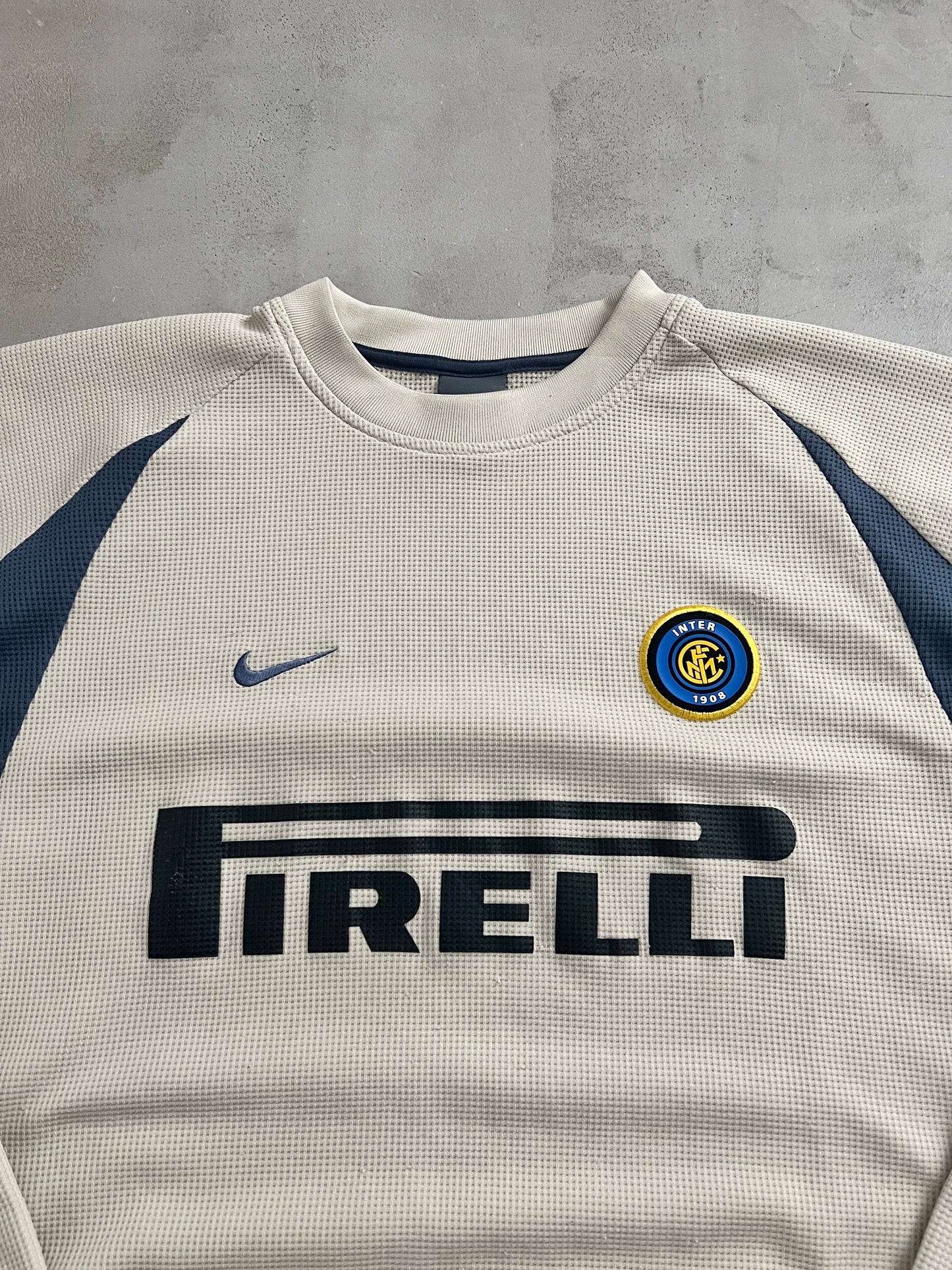 CREME INTER MILAN NIKE SWEATER - 2000S - L
