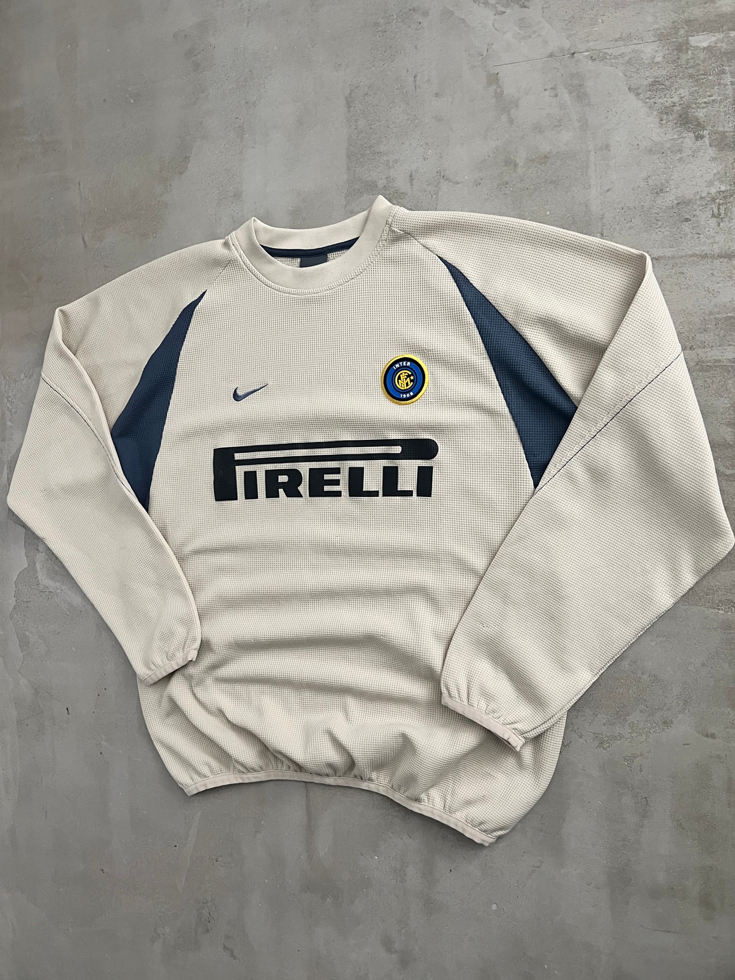 CREME INTER MILAN NIKE SWEATER - 2000S - L