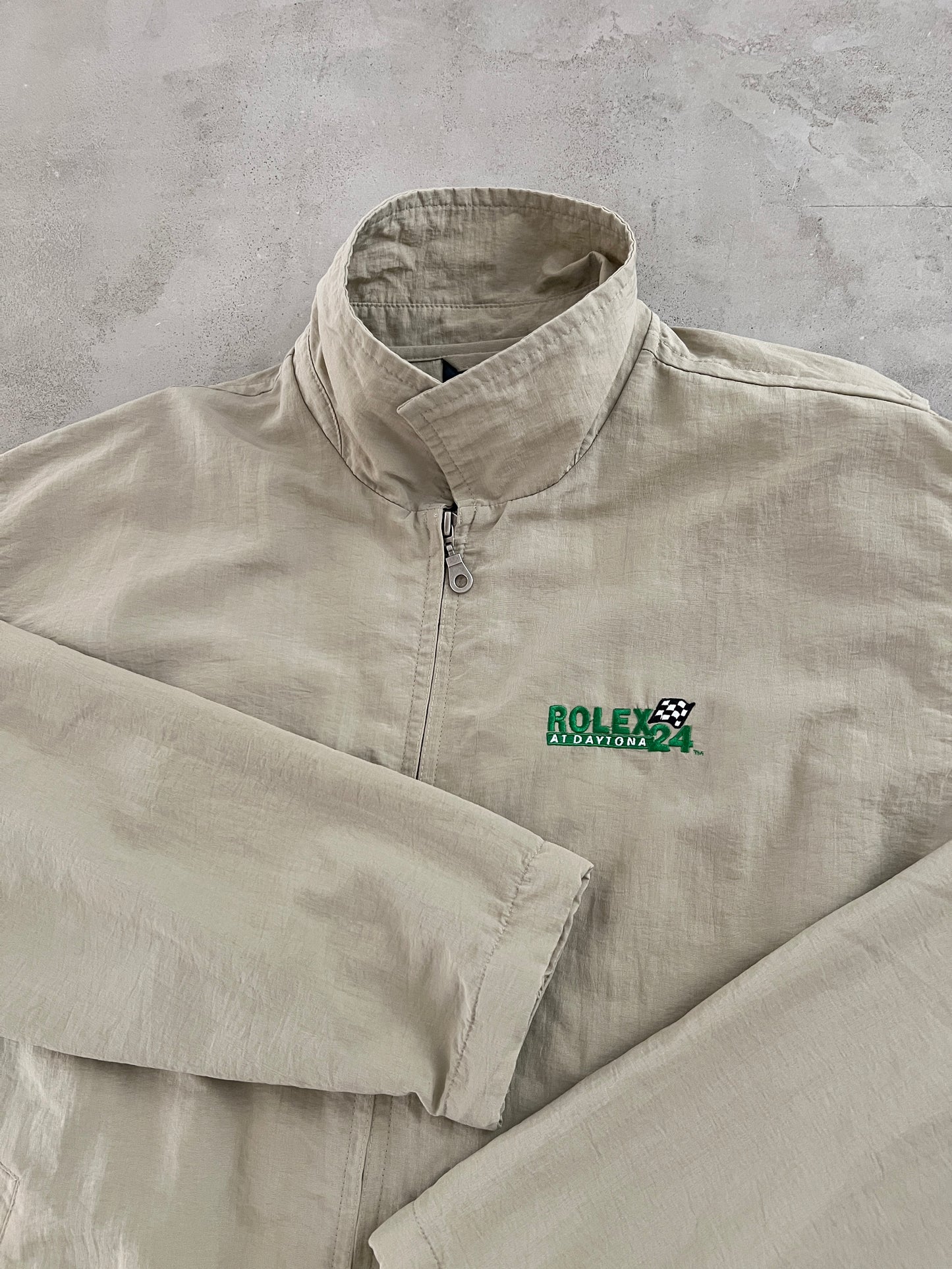 BEIGE ROLEX 24H DAYTONA RACING JACKET - 1990S - XL