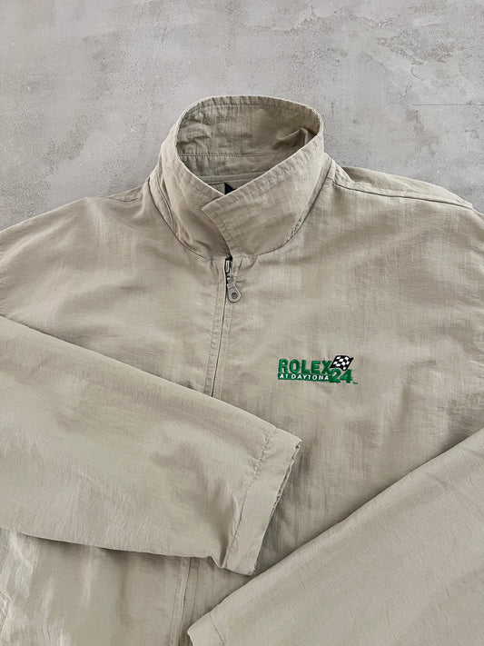 BEIGE ROLEX 24H DAYTONA RACING JACKET - 1990S - XL