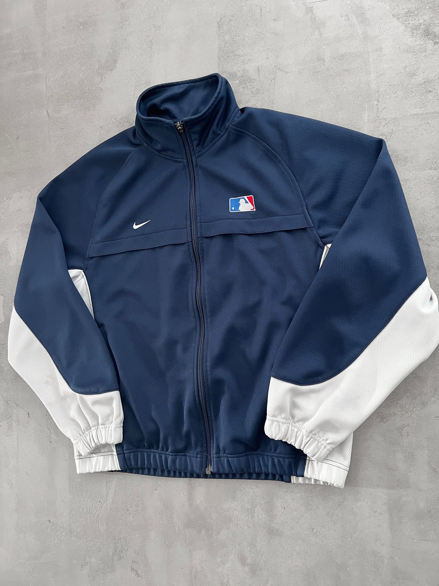 NAVY NIKE MLB BASEBALL JACKET - 1990S - L/M