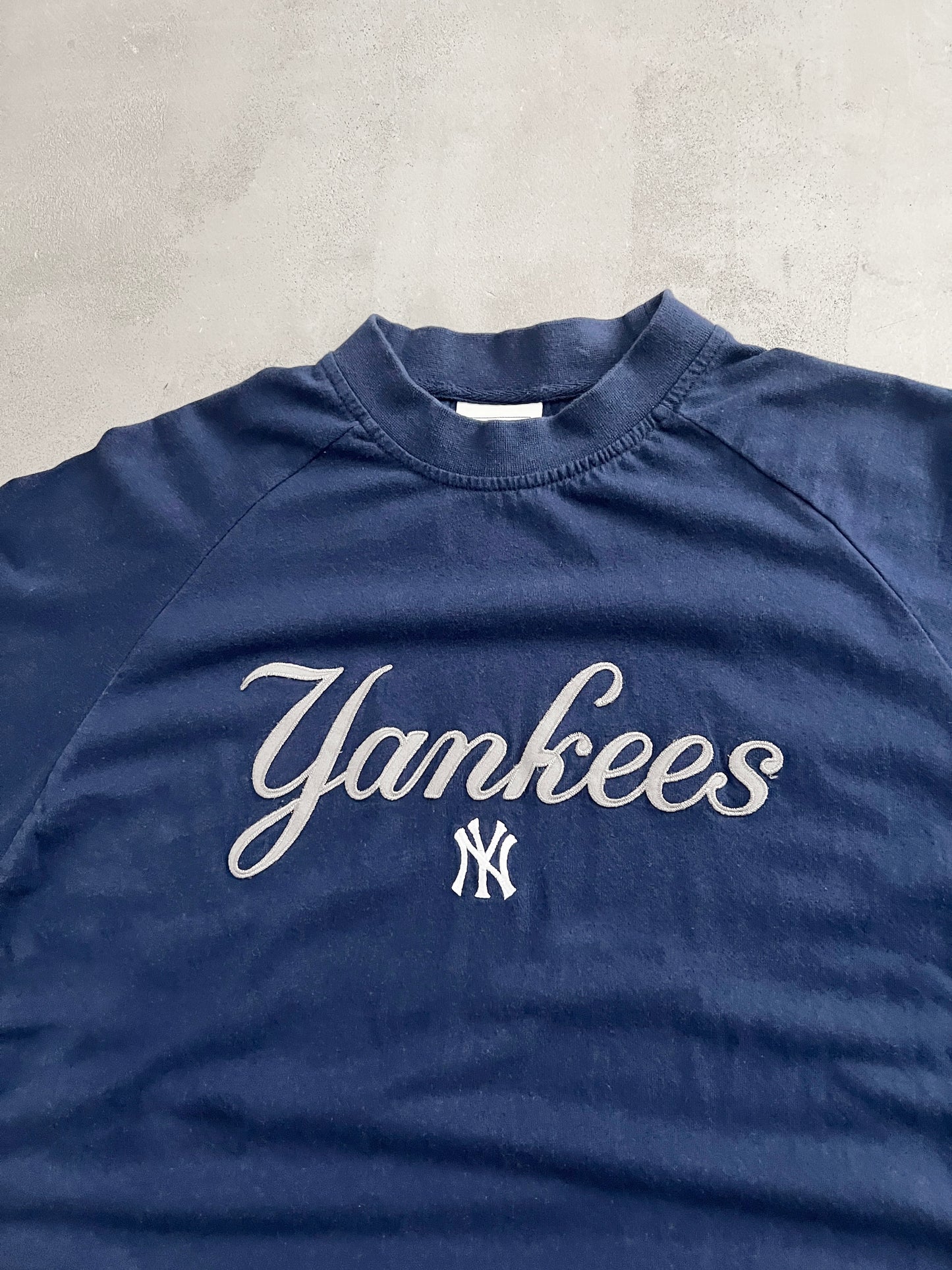 NAVY YANKEES TEE - 1990S - XL/L