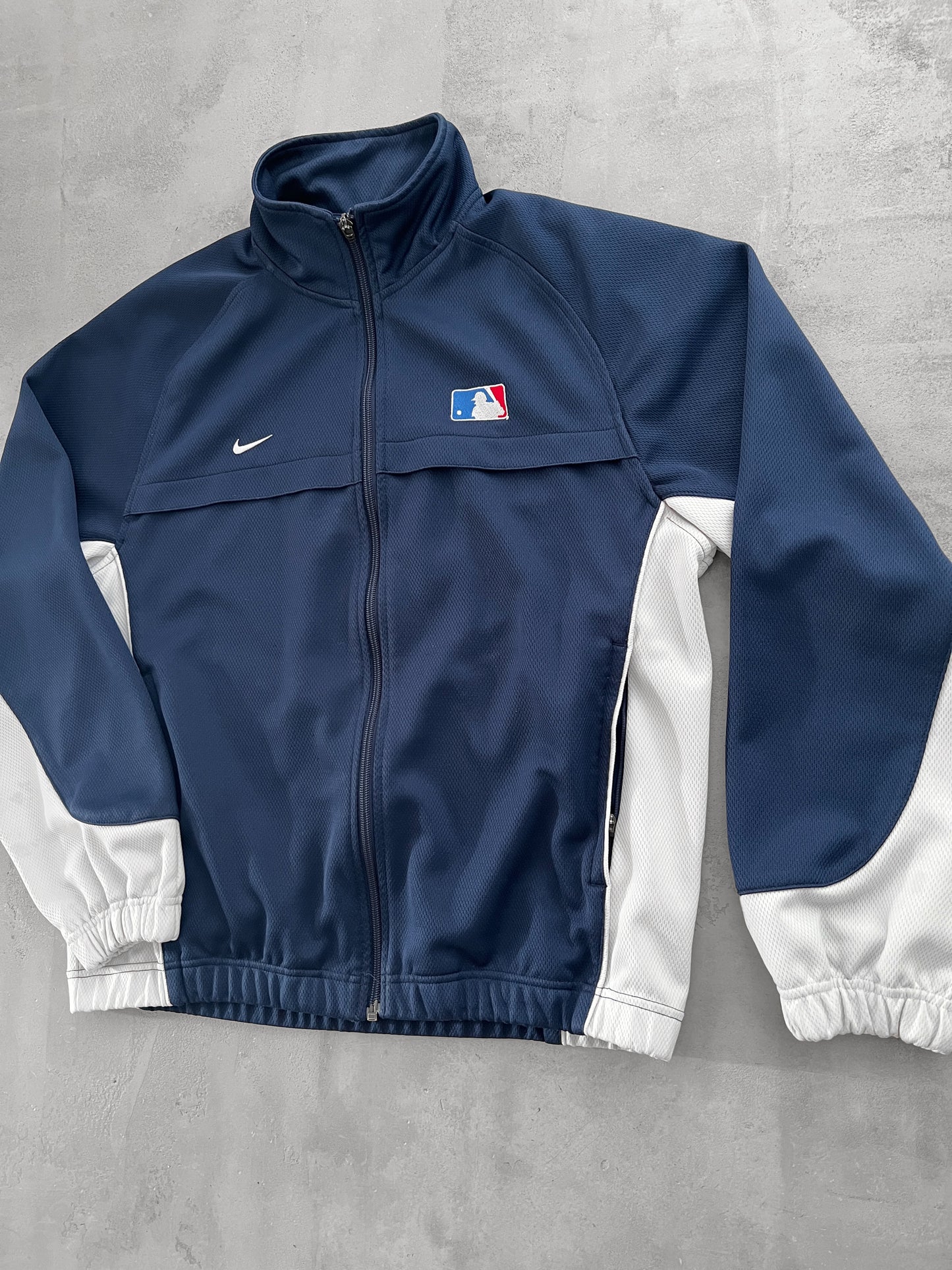 NAVY NIKE MLB BASEBALL JACKET - 1990S - L/M