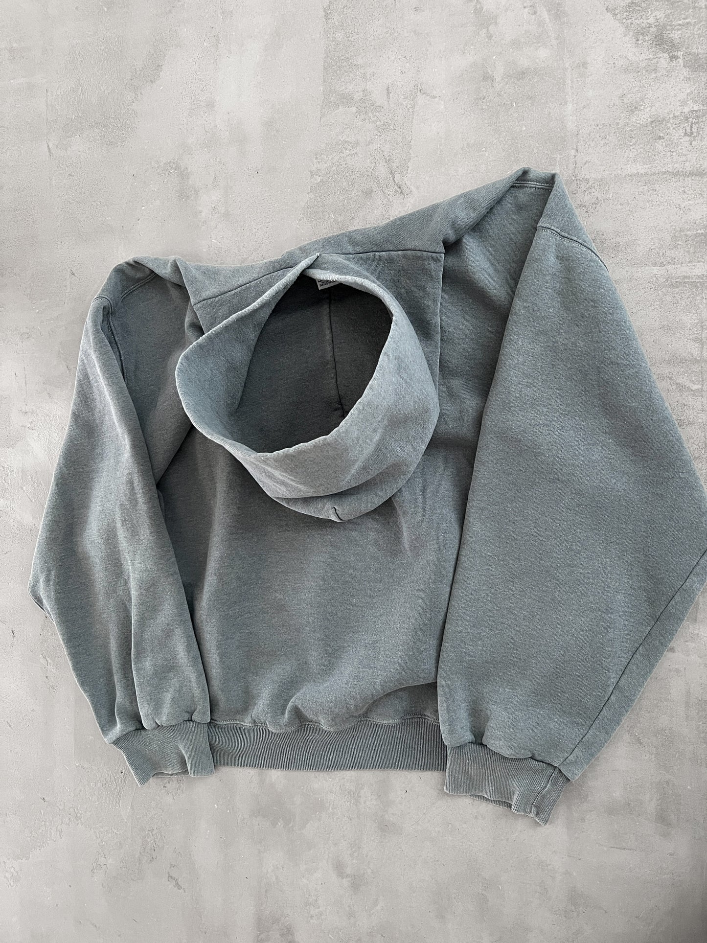 FADED GREY RUSSELL HOODIE - 1990S - XL/L