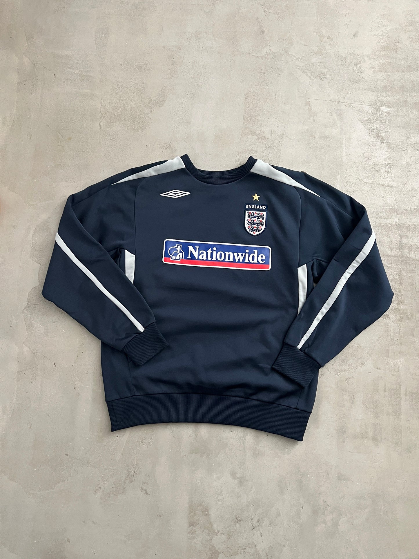 NAVY ENGLAND UMBRO SWEATER - 2000S - L/M