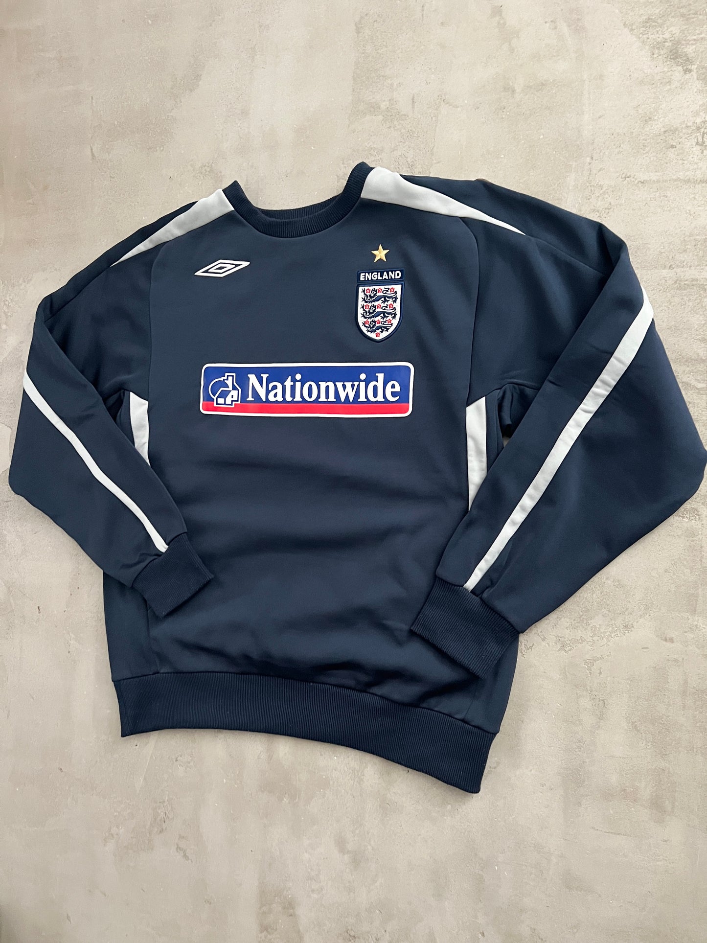 NAVY ENGLAND UMBRO SWEATER - 2000S - L/M