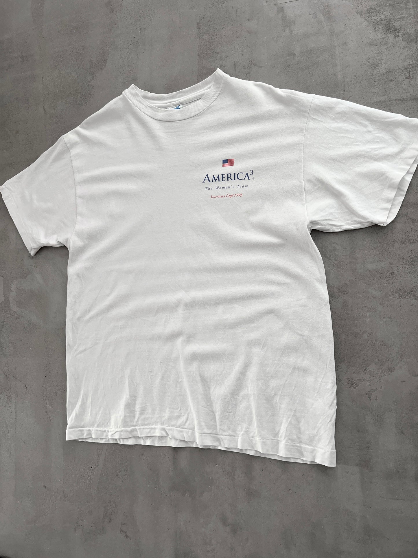 WHITE AMERICA'S CUP SAILING TEE - 1995 - L