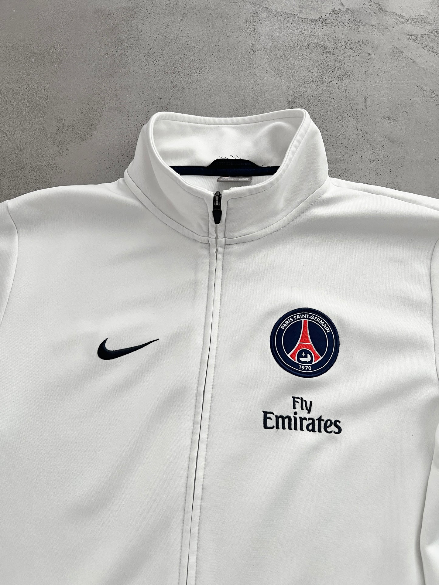 WHITE PSG NIKE TRACK JACKET - 2000S - M/L