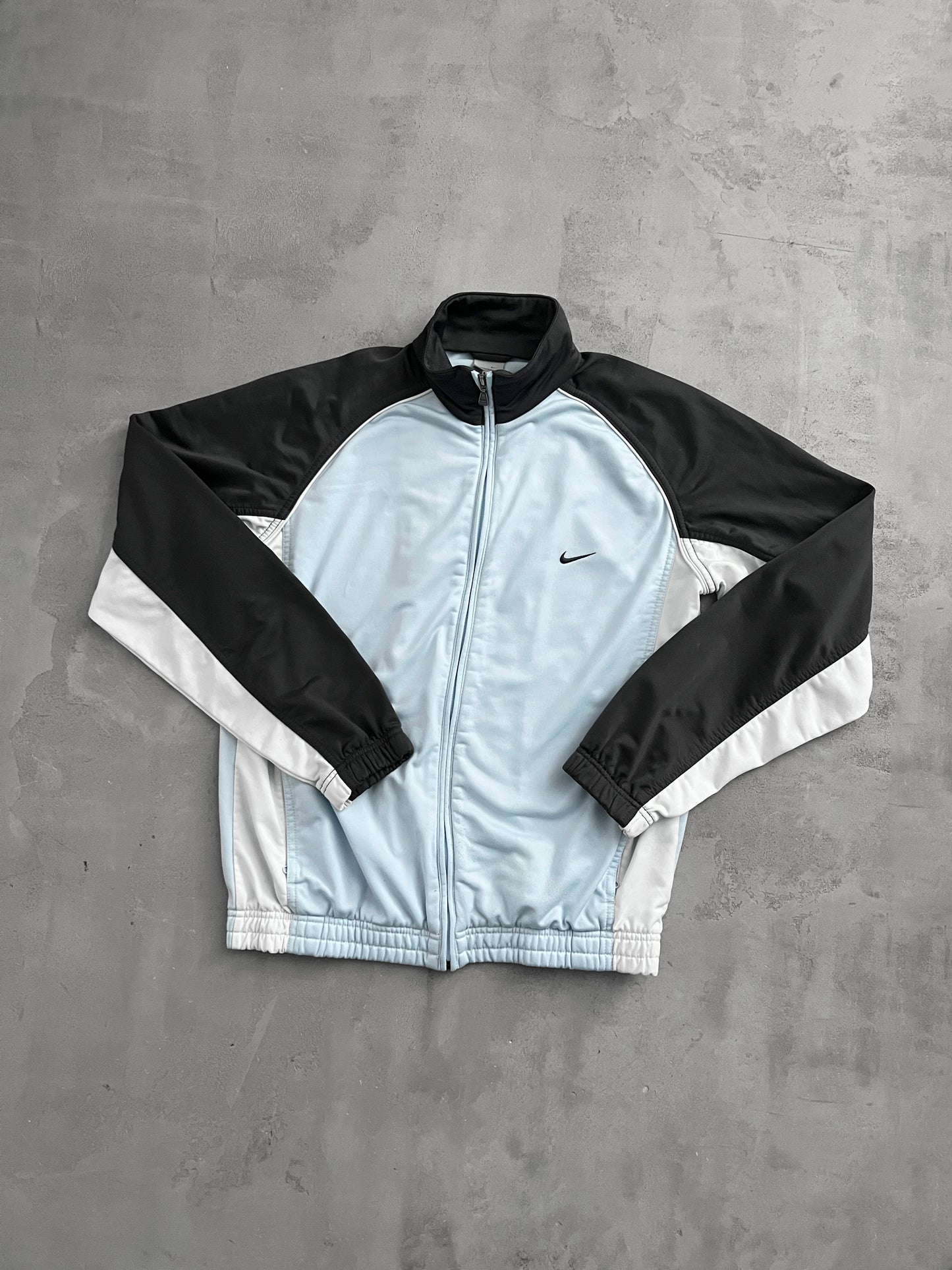 BABY BLUE NIKE TRACK JACKET - 2000S - M