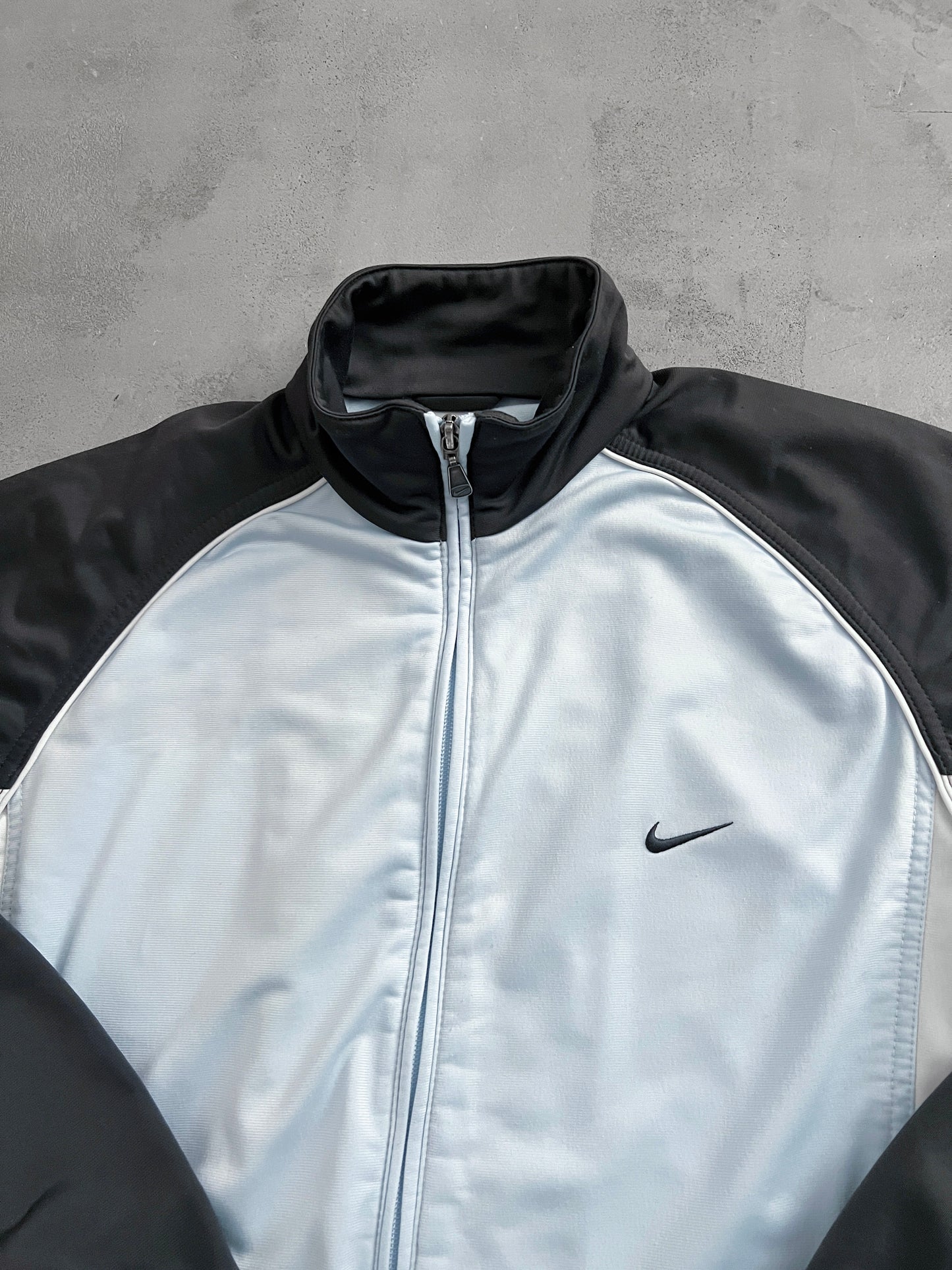 BABY BLUE NIKE TRACK JACKET - 2000S - M