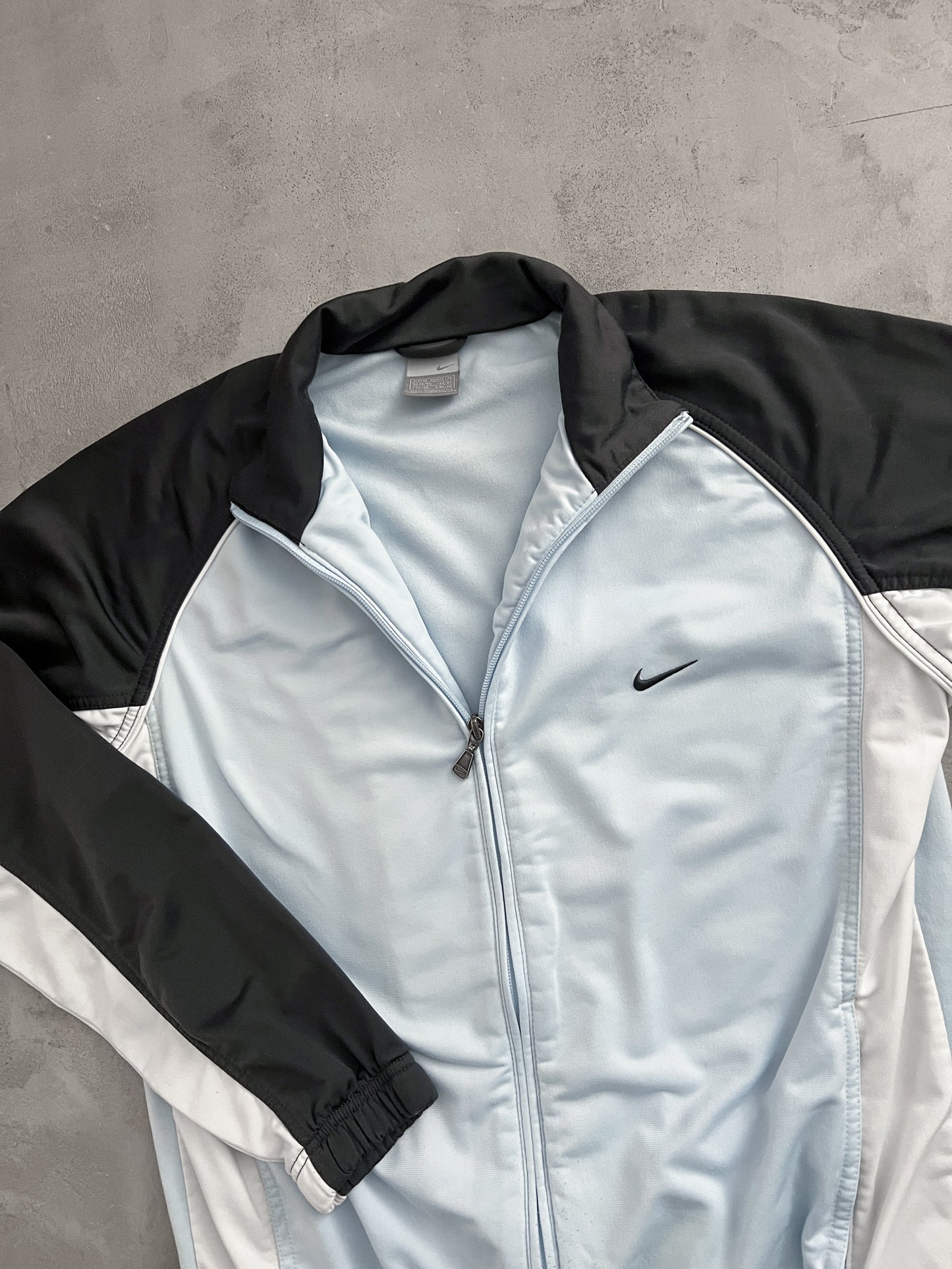 BABY BLUE NIKE TRACK JACKET - 2000S - M
