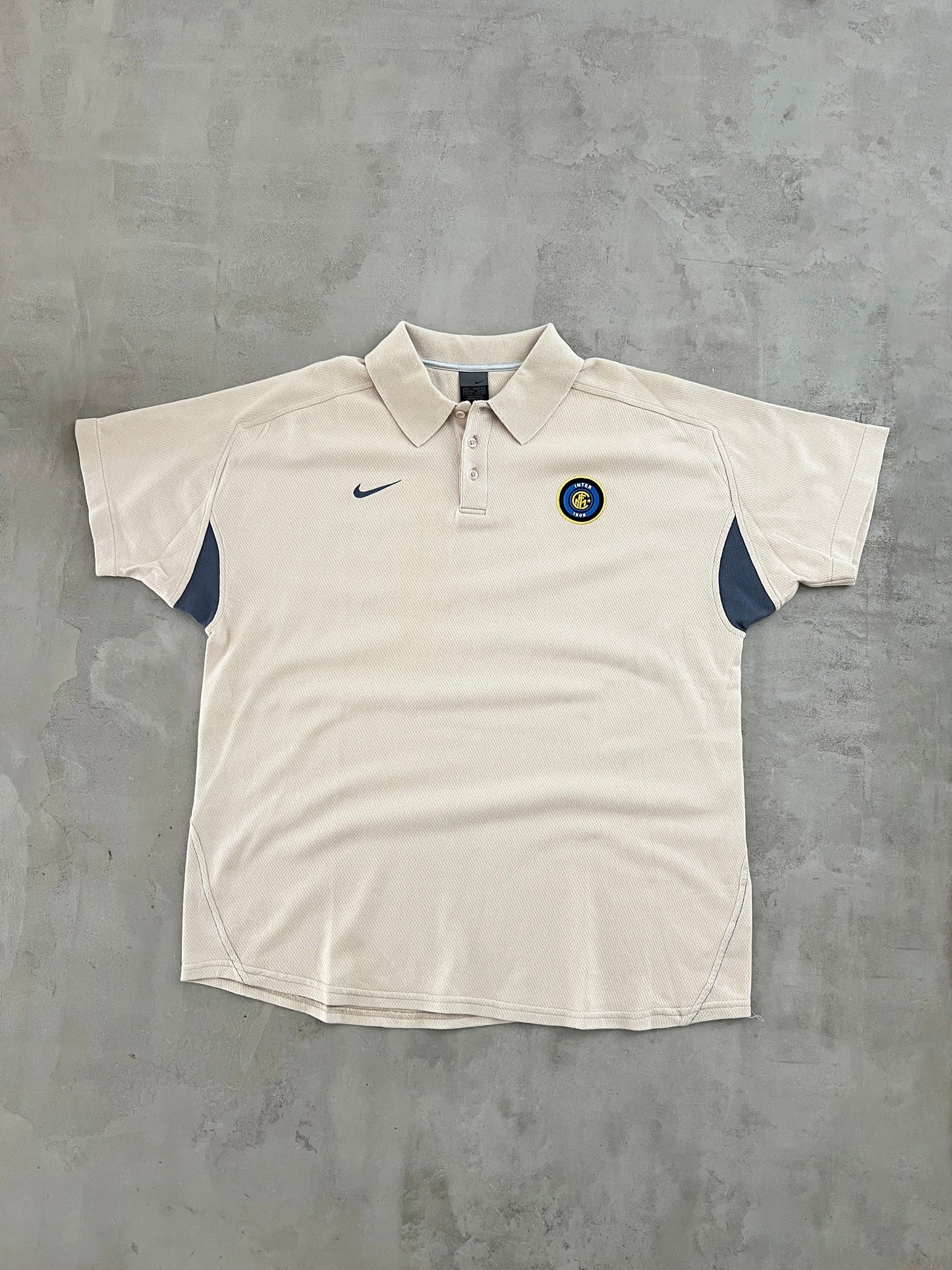 CREME INTER MILAN NIKE POLO - 2000S - XL