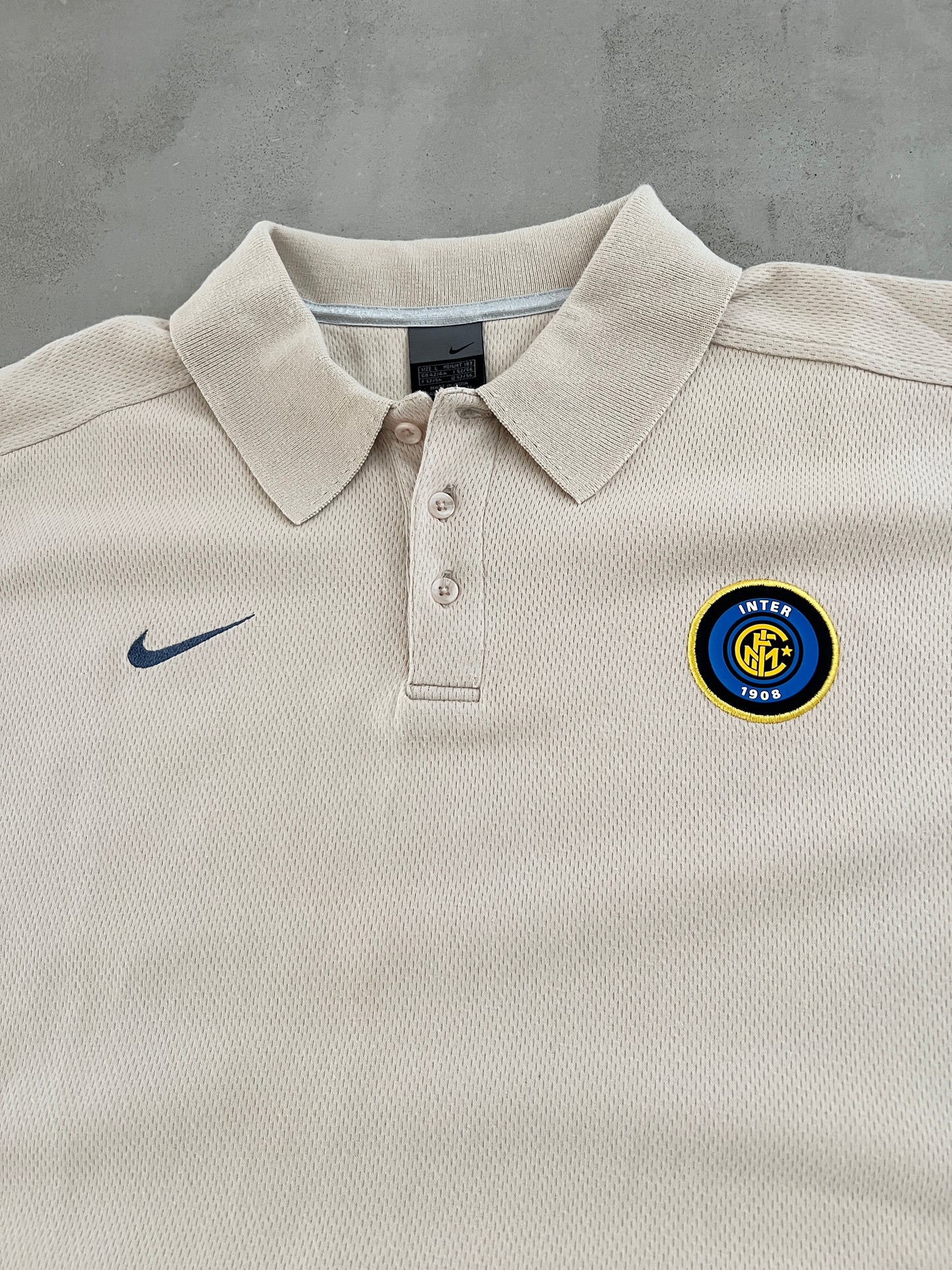 CREME INTER MILAN NIKE POLO - 2000S - XL