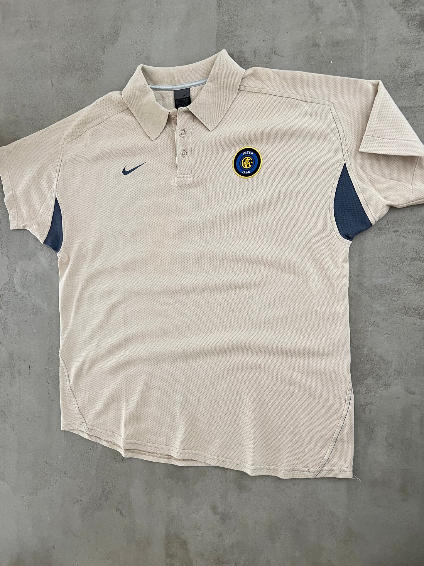 CREME INTER MILAN NIKE POLO - 2000S - XL