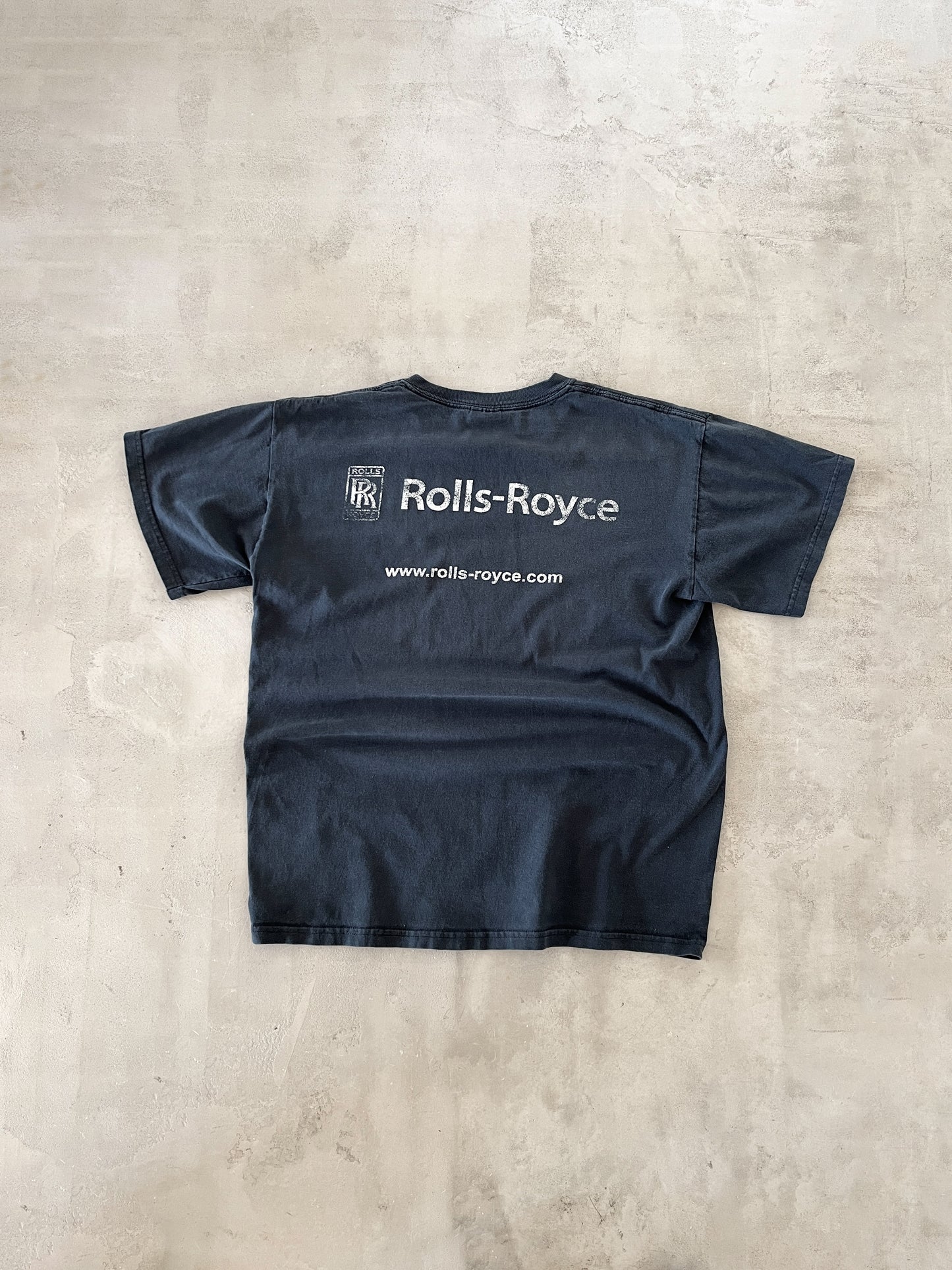 FADED BLACK ROLLS ROYCE TEE - 1990S - S/M