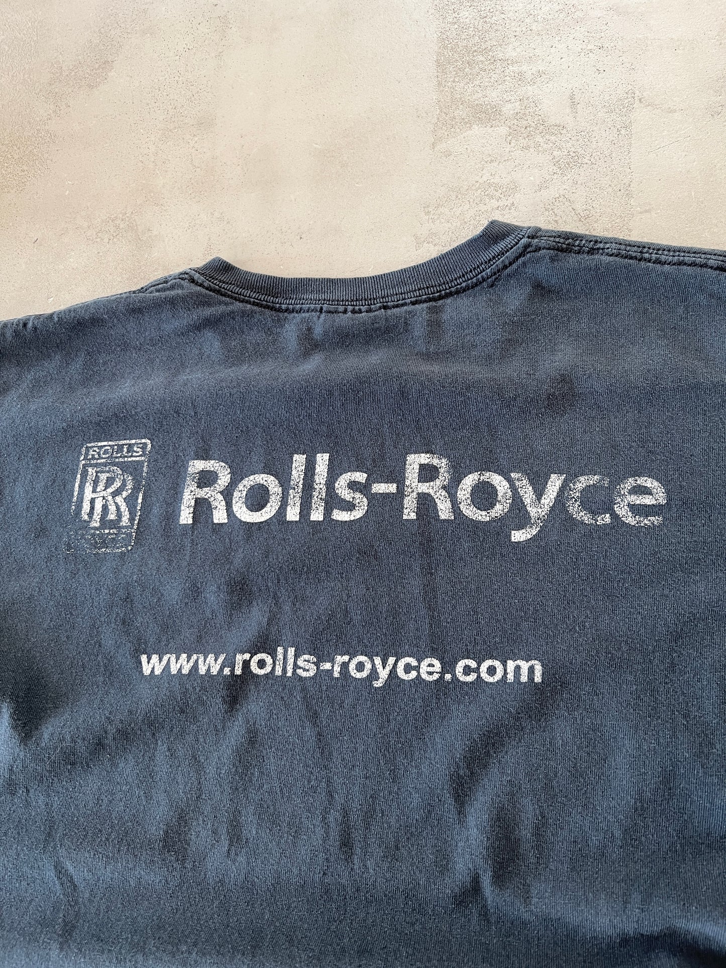 FADED BLACK ROLLS ROYCE TEE - 1990S - S/M