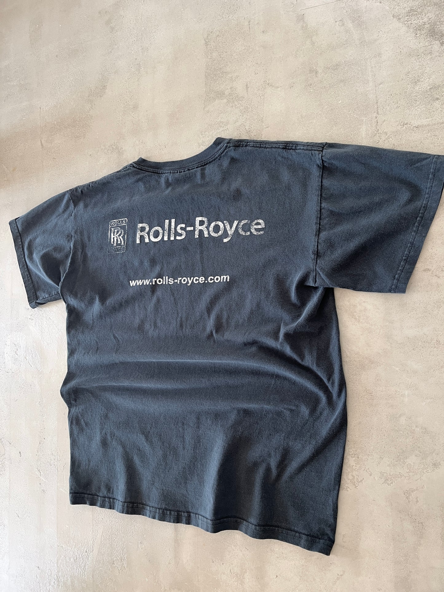 FADED BLACK ROLLS ROYCE TEE - 1990S - S/M