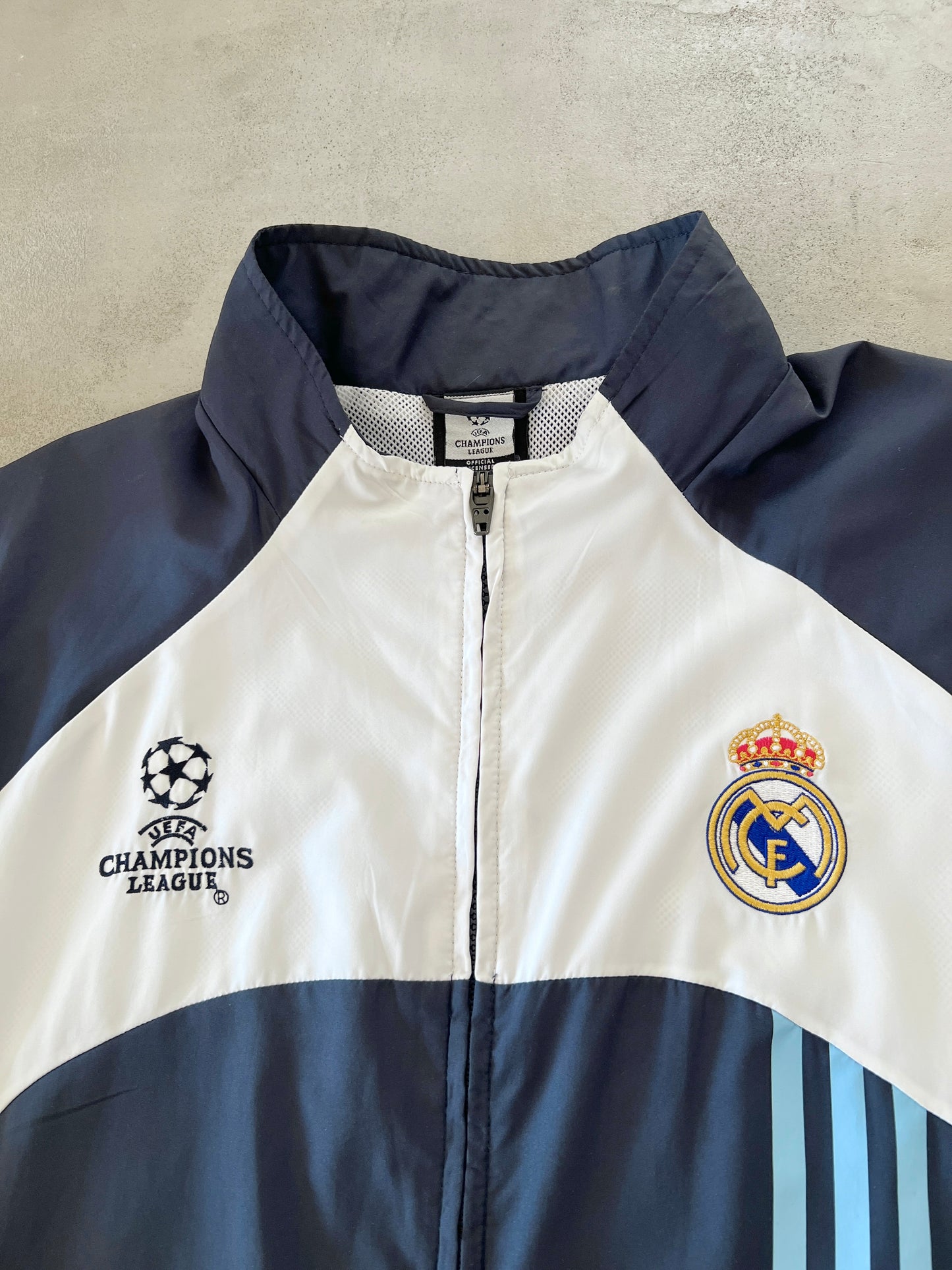 NAVY/WHITE REAL MADRID TRACK JACKET - 2000S - XL