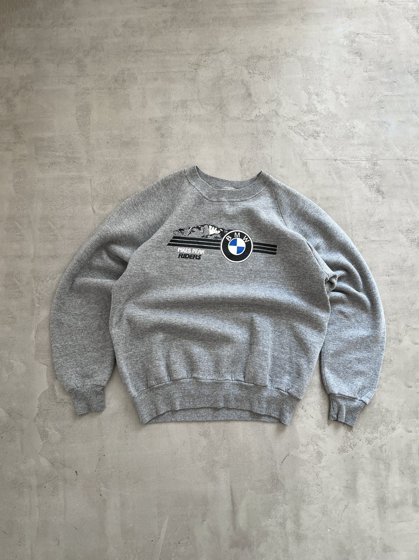 GREY BMW SWEATER - 1990S - M