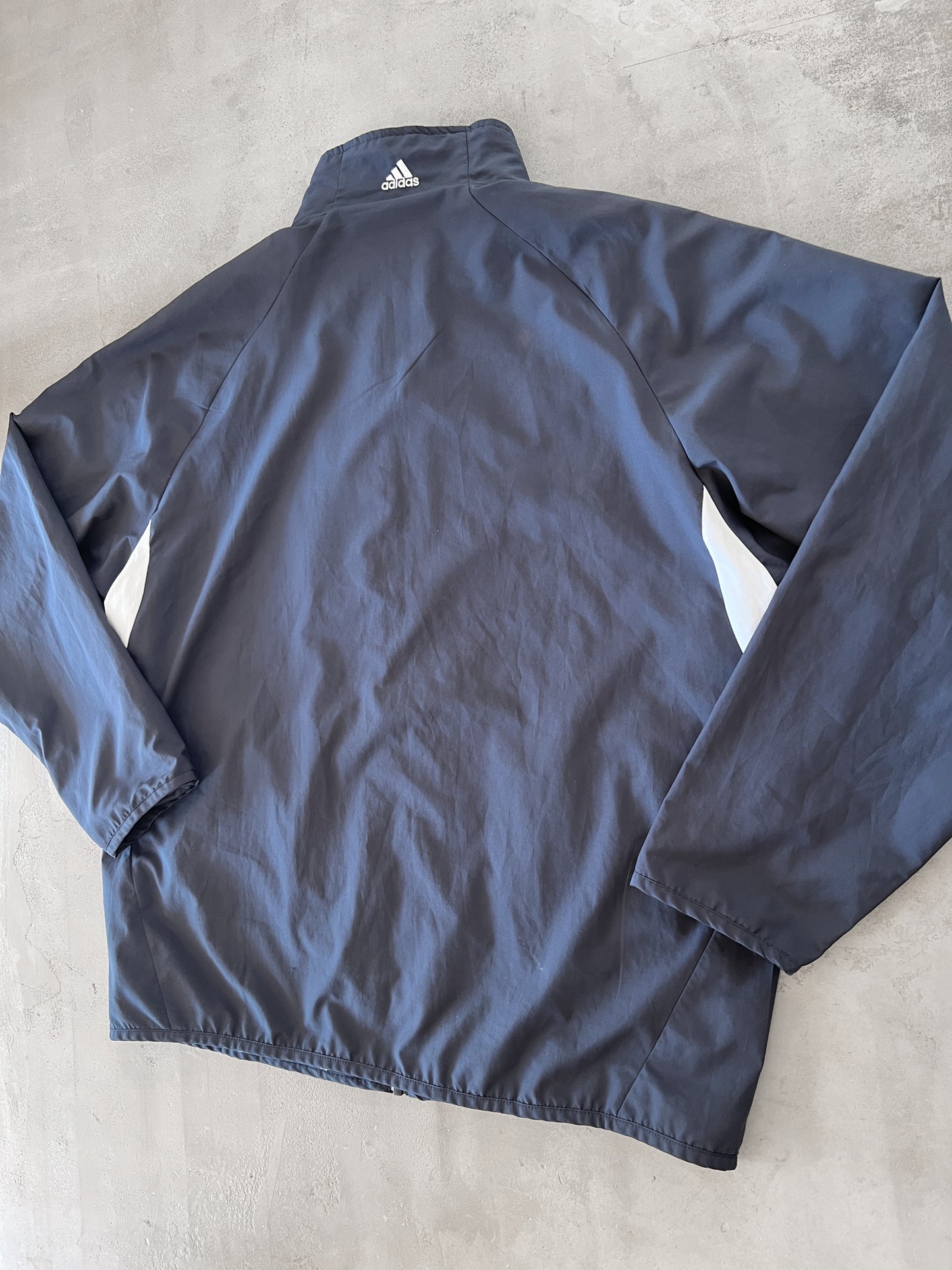 NAVY/WHITE REAL MADRID TRACK JACKET - 2000S - XL