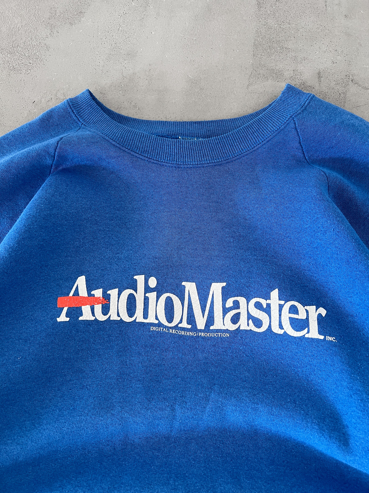 BLUE AUDIO MASTER PROMO SWEATER - 1980S - L