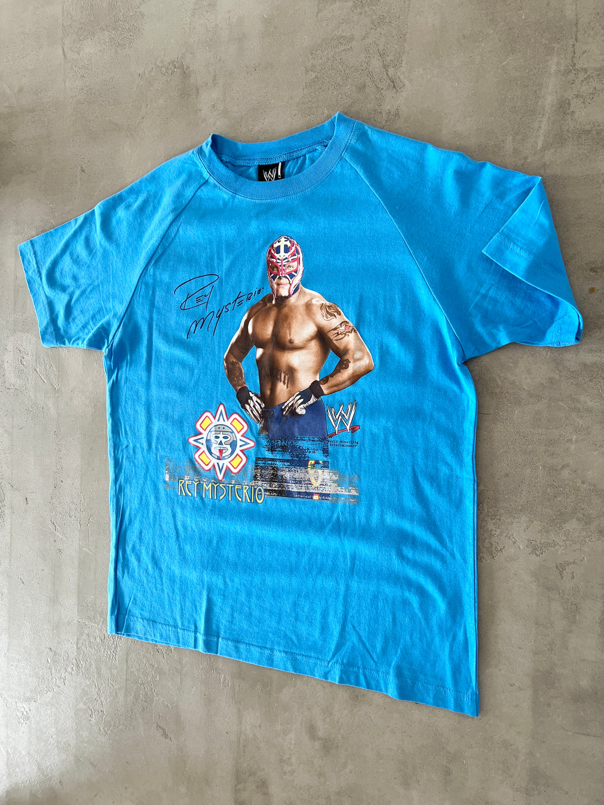 BABY BLUE RAY MYSTERIO WWE TEE - 2000S - S