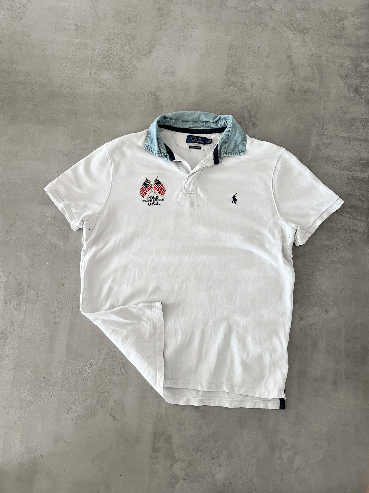 WHITE RALPH LAUREN POLO - 2000S - L