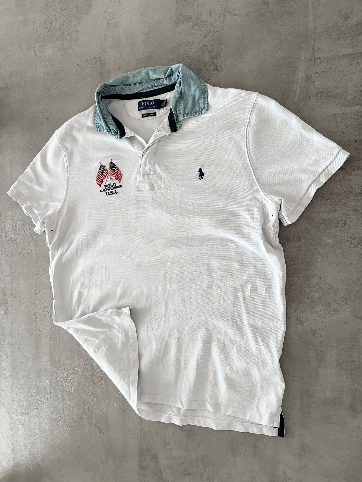 WHITE RALPH LAUREN POLO - 2000S - L