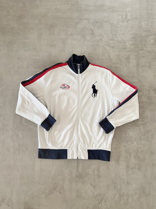 WHITE US OPEN RALPH LAUREN JACKET - 2000S - L