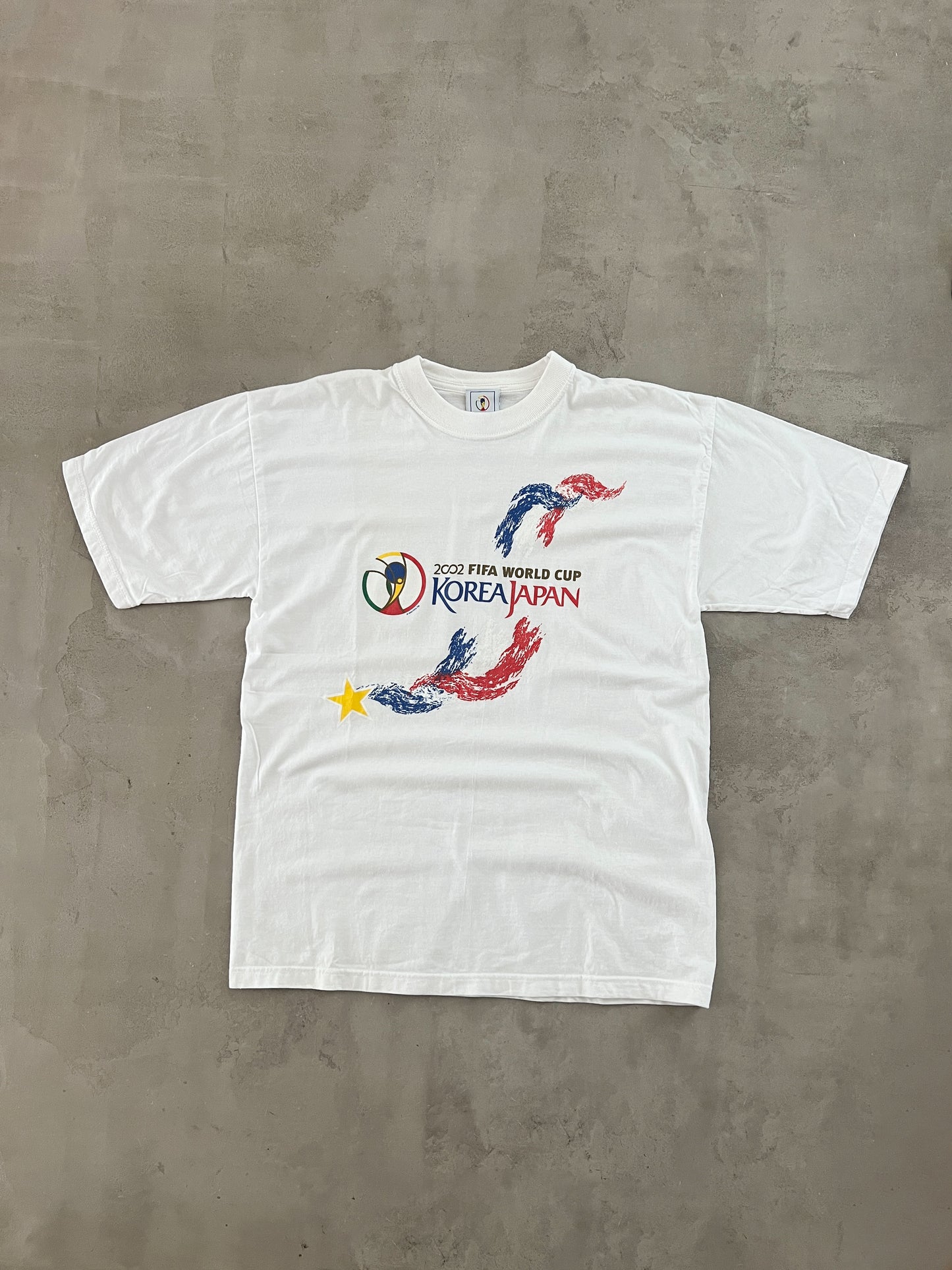 WHITE KOREA JAPAN WORLD CUP TEE - 2002 - L