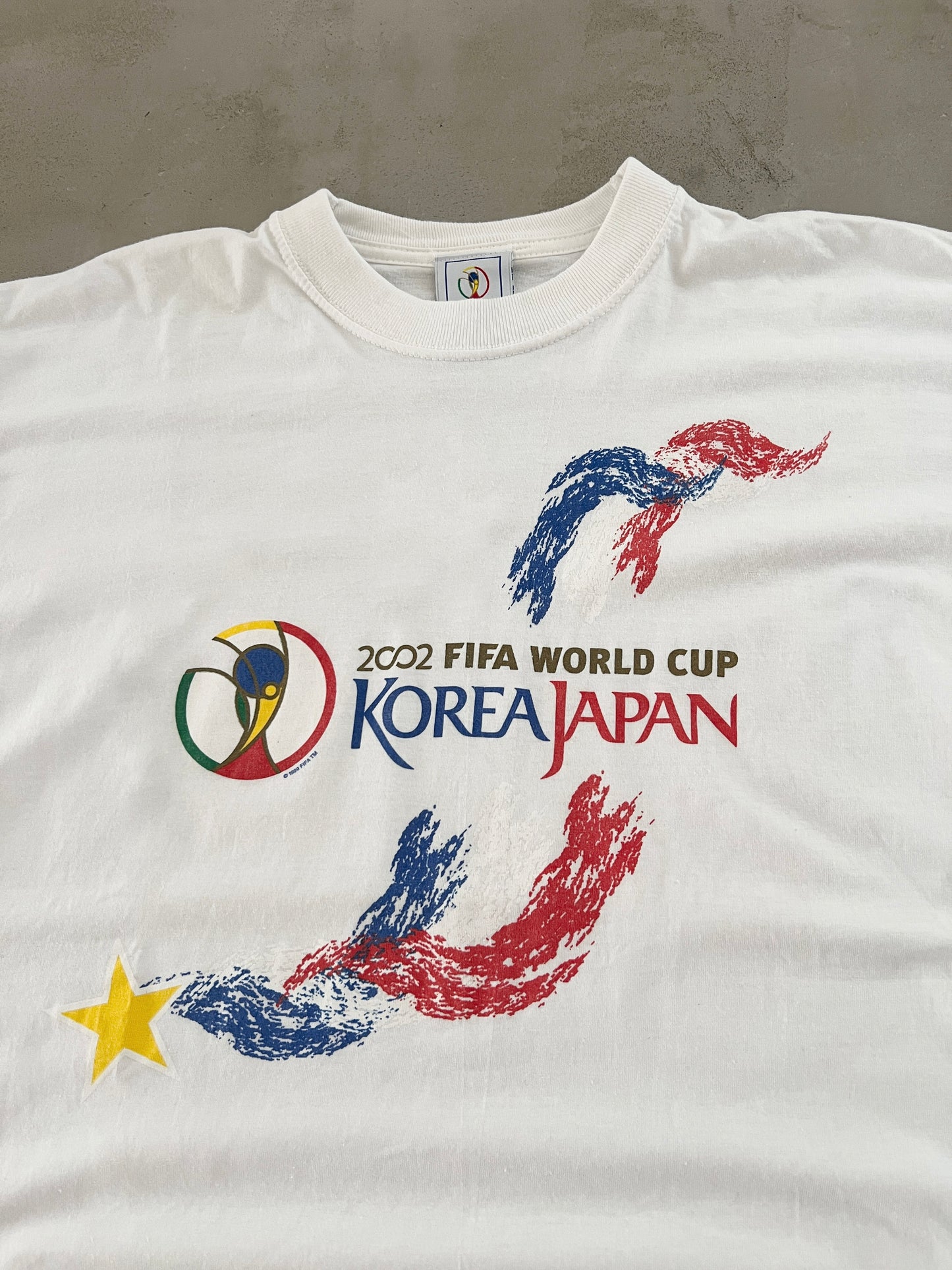 WHITE KOREA JAPAN WORLD CUP TEE - 2002 - L