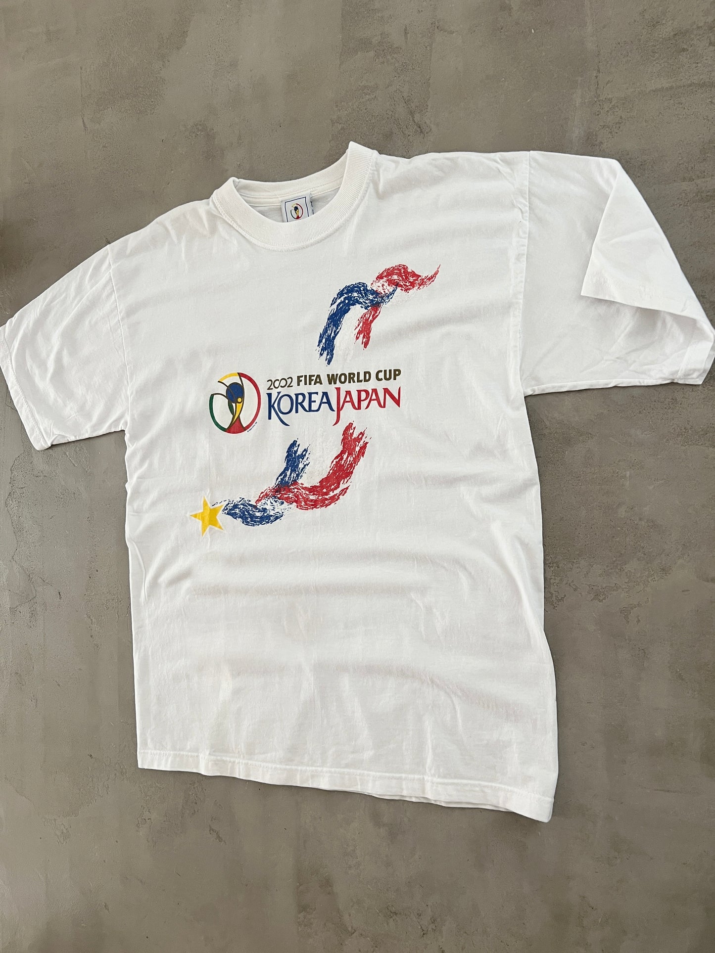 WHITE KOREA JAPAN WORLD CUP TEE - 2002 - L