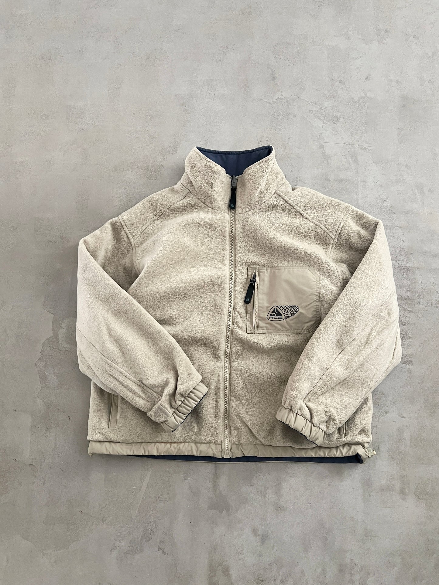 BEIGE 2 SIDE NIKE ACG FLEECE - 2000S - XL/L
