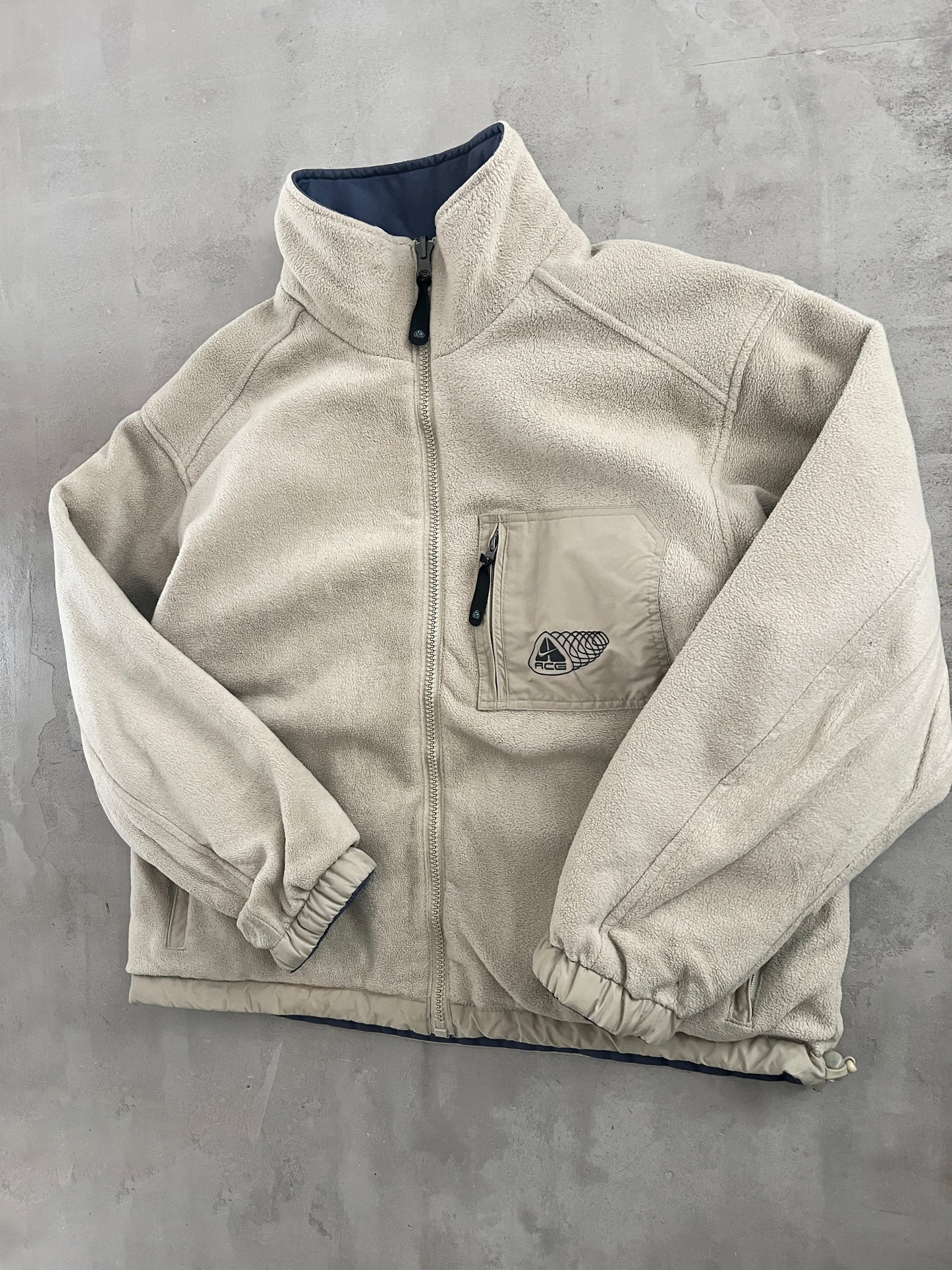 BEIGE 2 SIDE NIKE ACG FLEECE - 2000S - XL/L