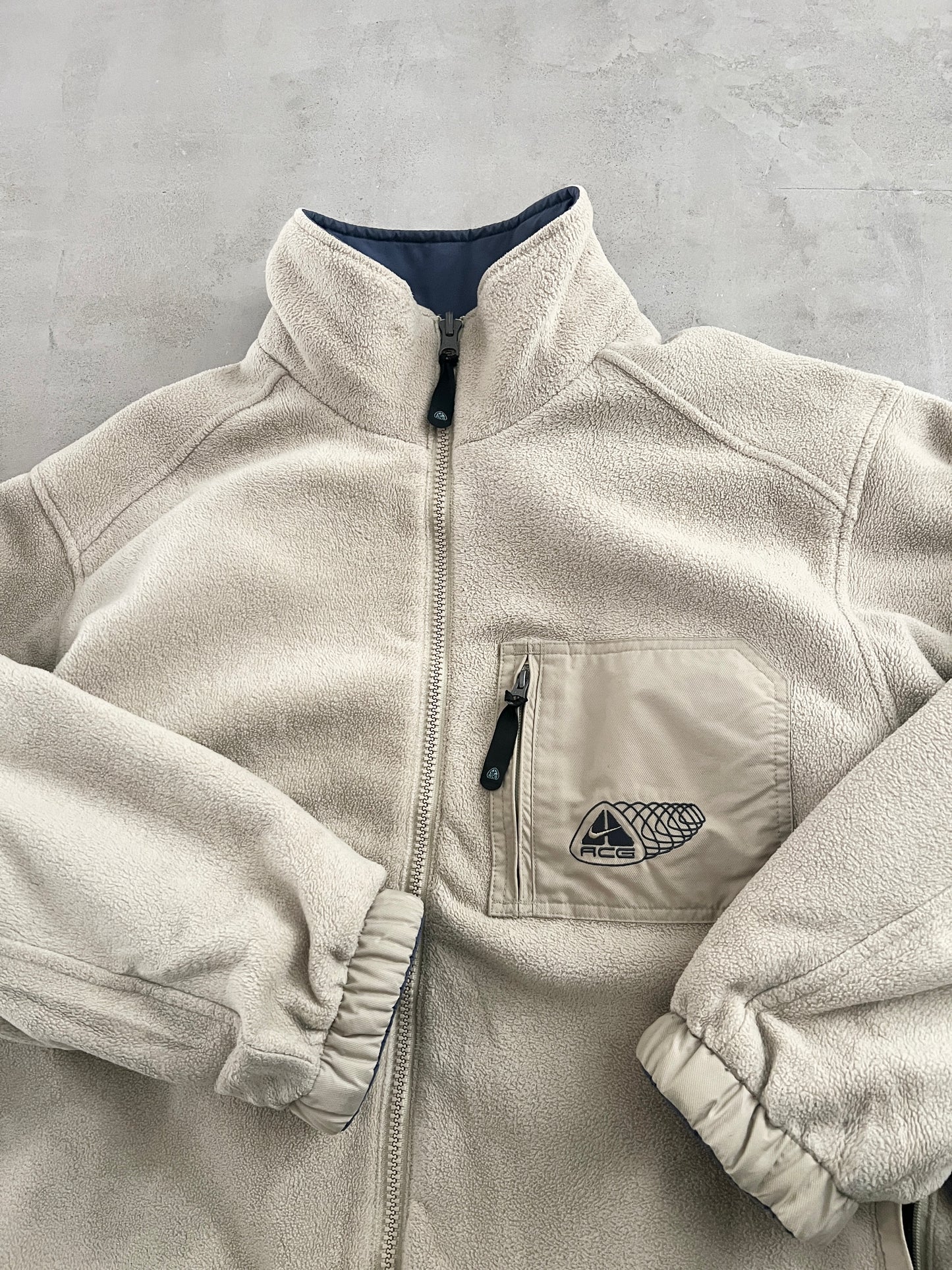 BEIGE 2 SIDE NIKE ACG FLEECE - 2000S - XL/L