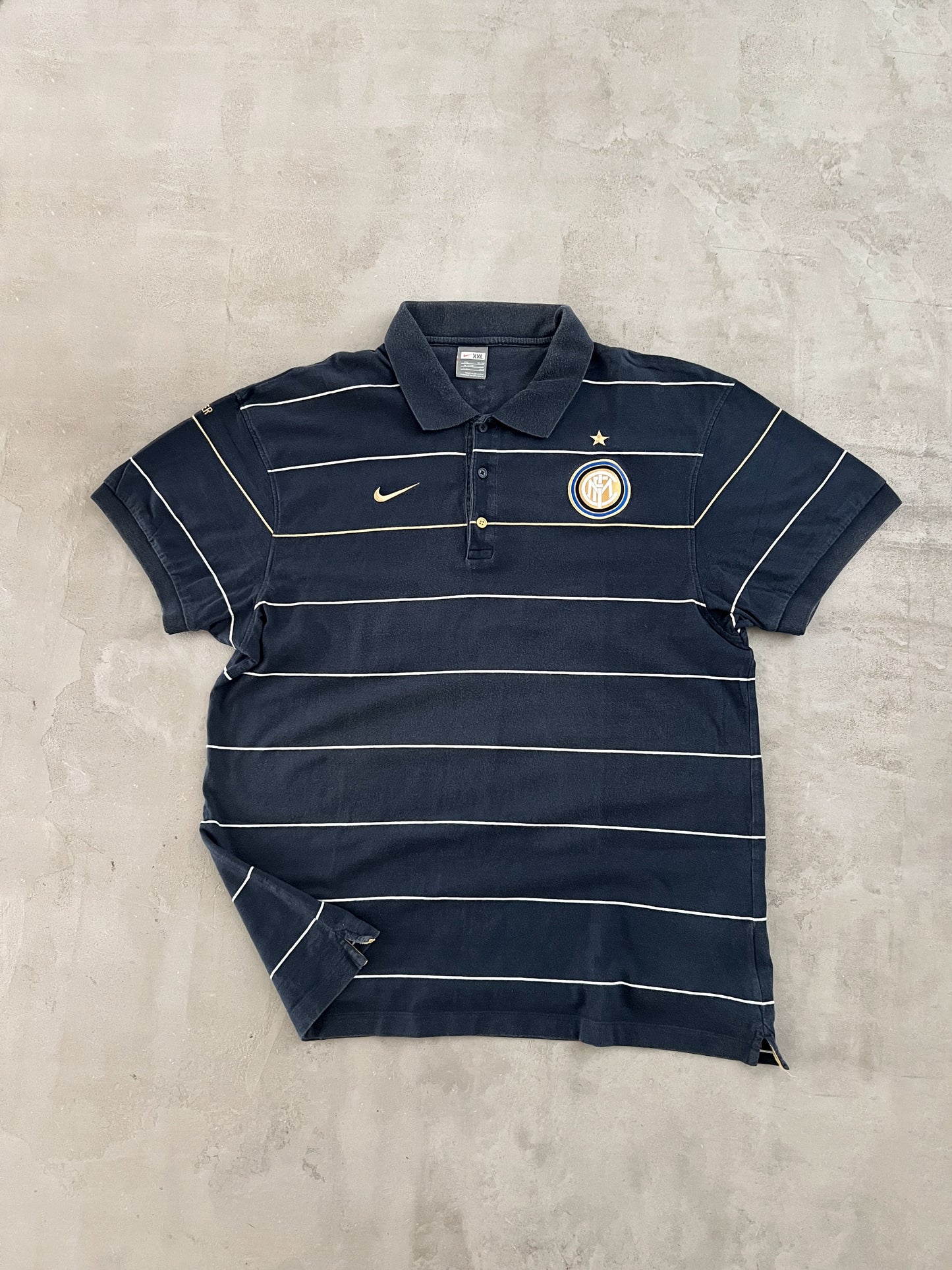 NAVY INTER MILAN NIKE POLO - 2000S - XL