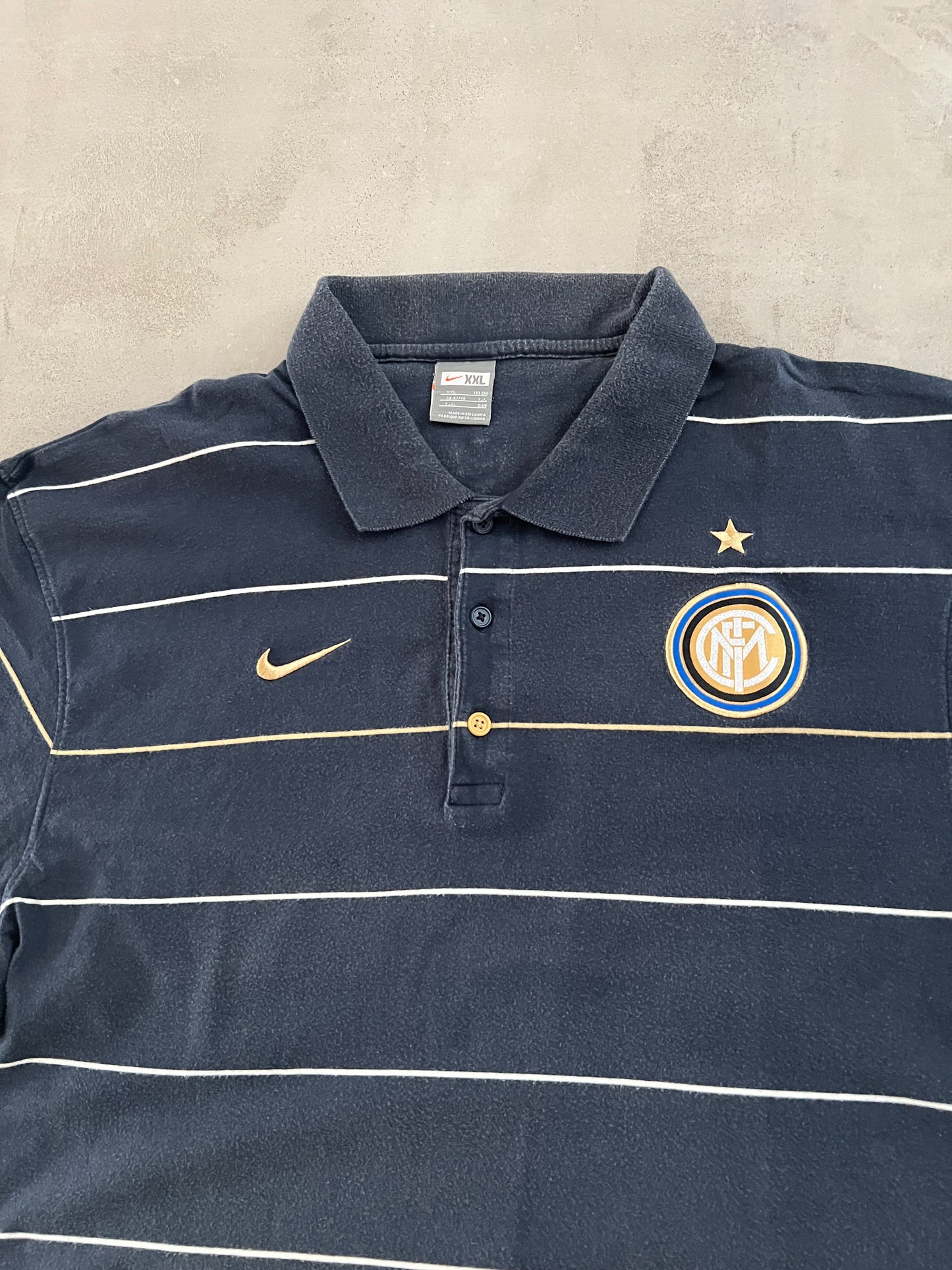NAVY INTER MILAN NIKE POLO - 2000S - XL
